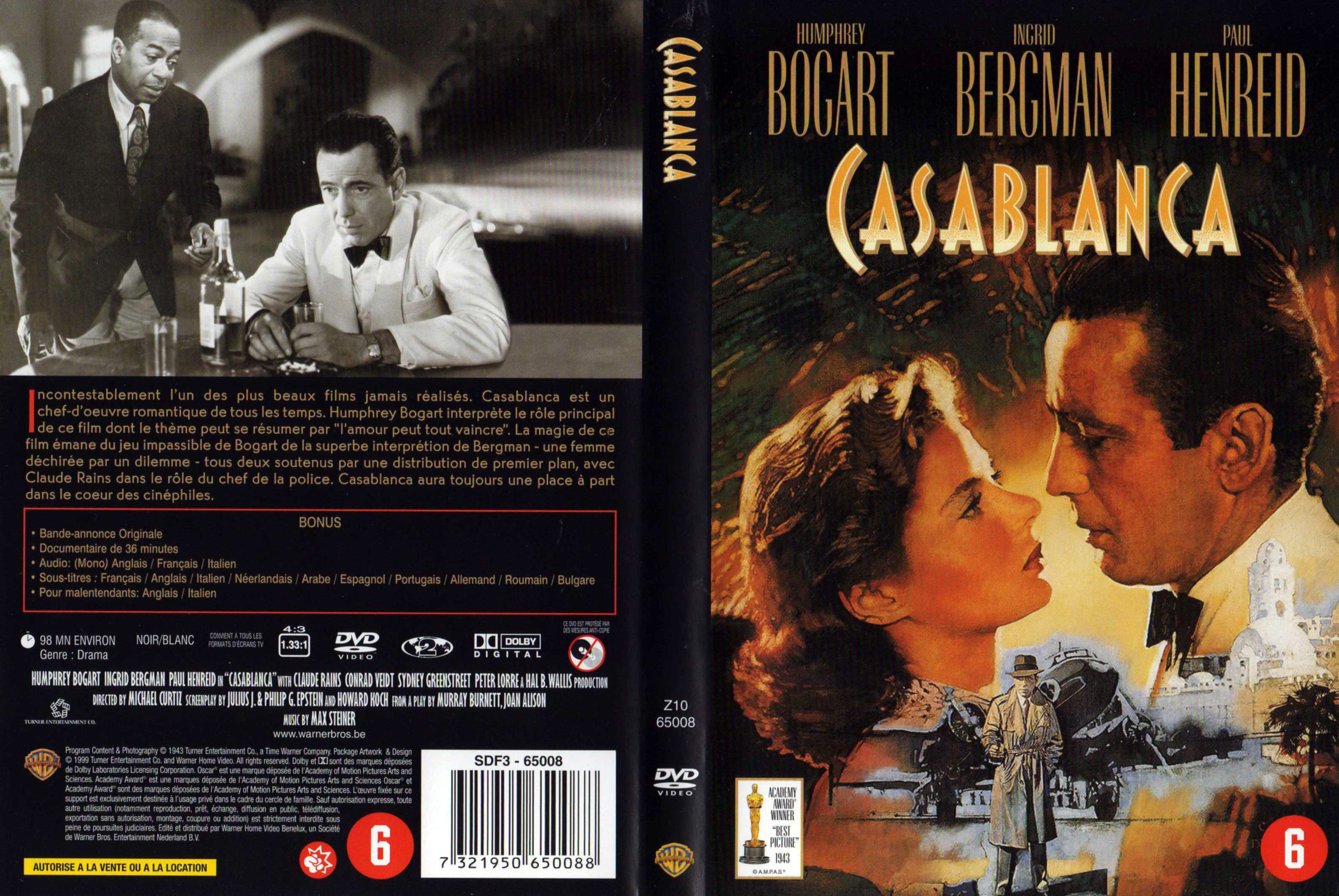 Jaquette DVD Casablanca v2