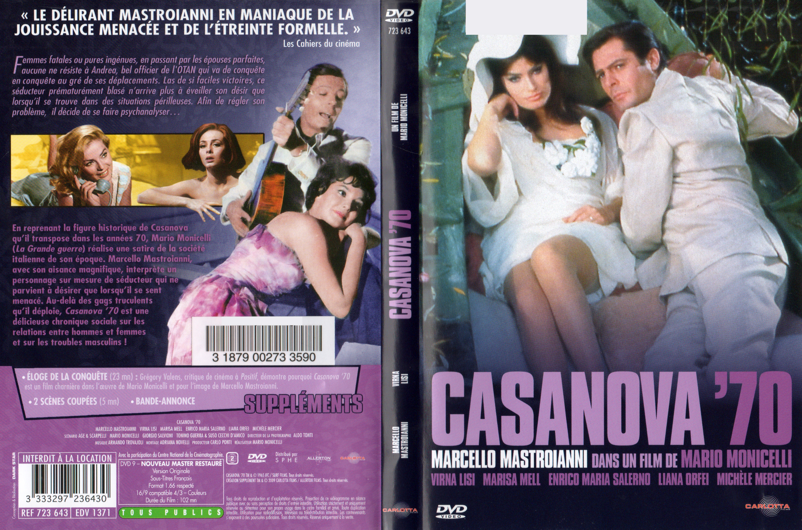 Jaquette DVD Casanova 70