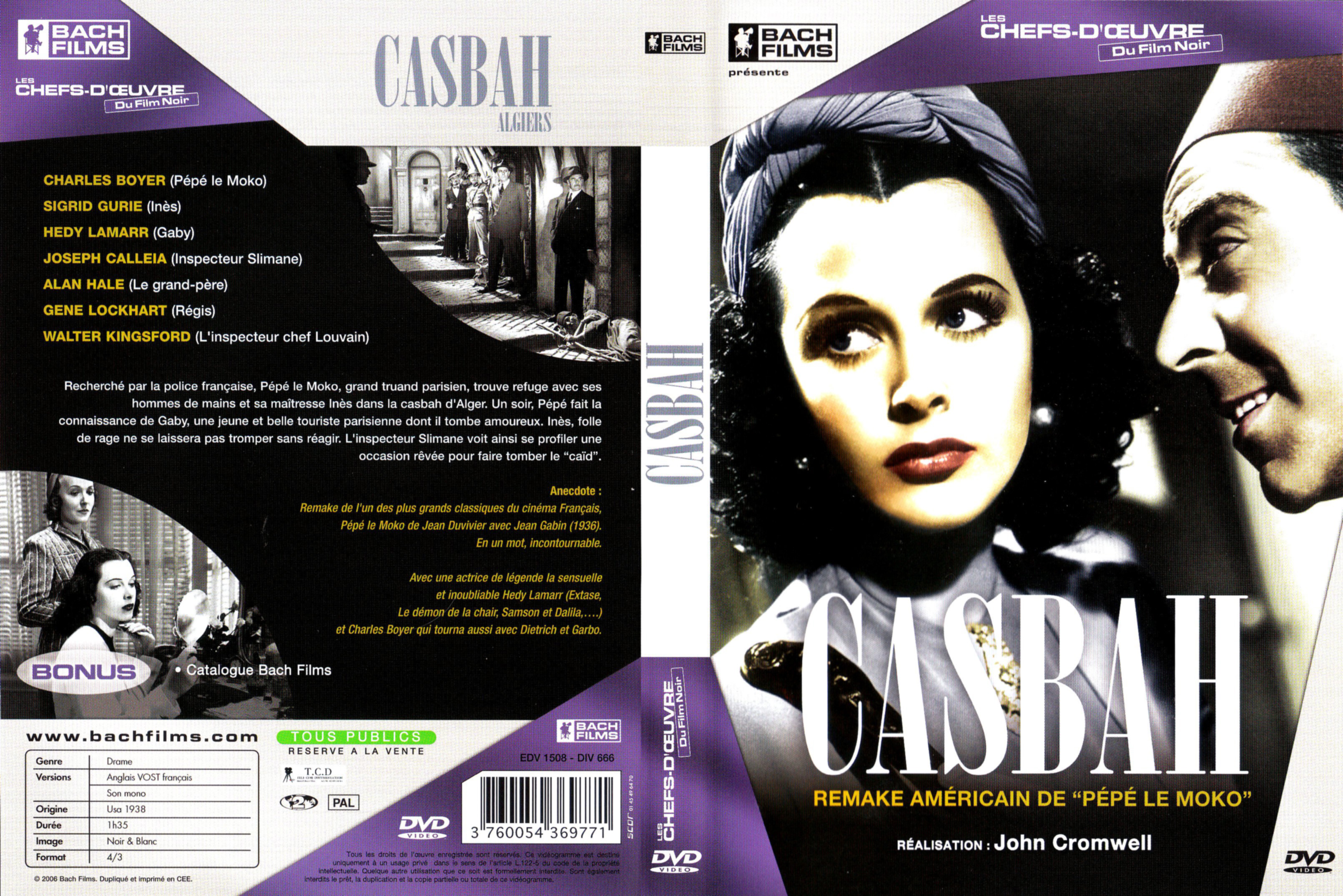 Jaquette DVD Casbah (1938)