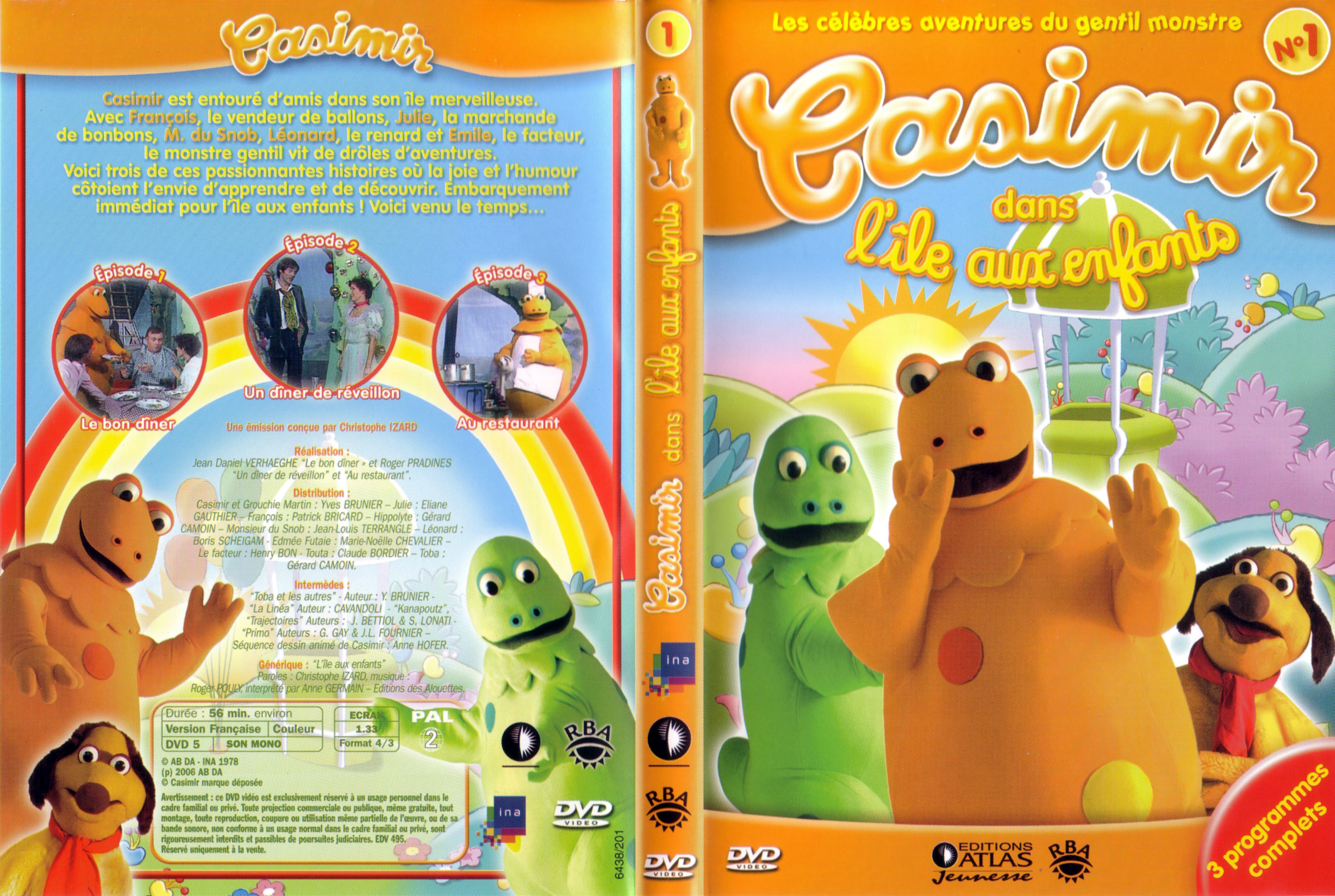 DVD Casimir dans l'ile aux enfants N° 1 dvd enfants 2006-dvd