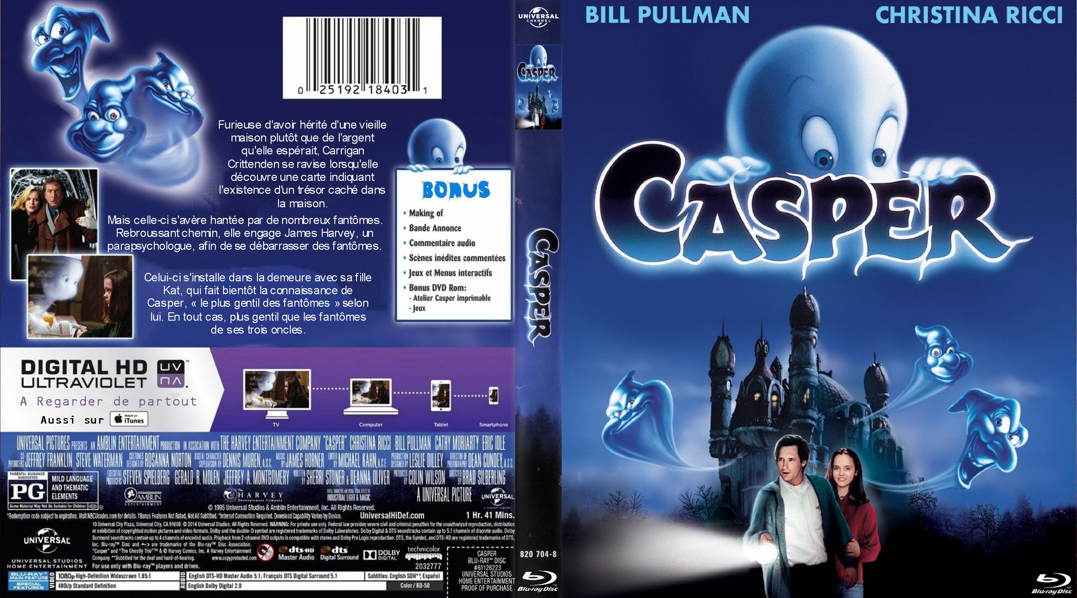 Jaquette DVD Casper custom (BLU-RAY)