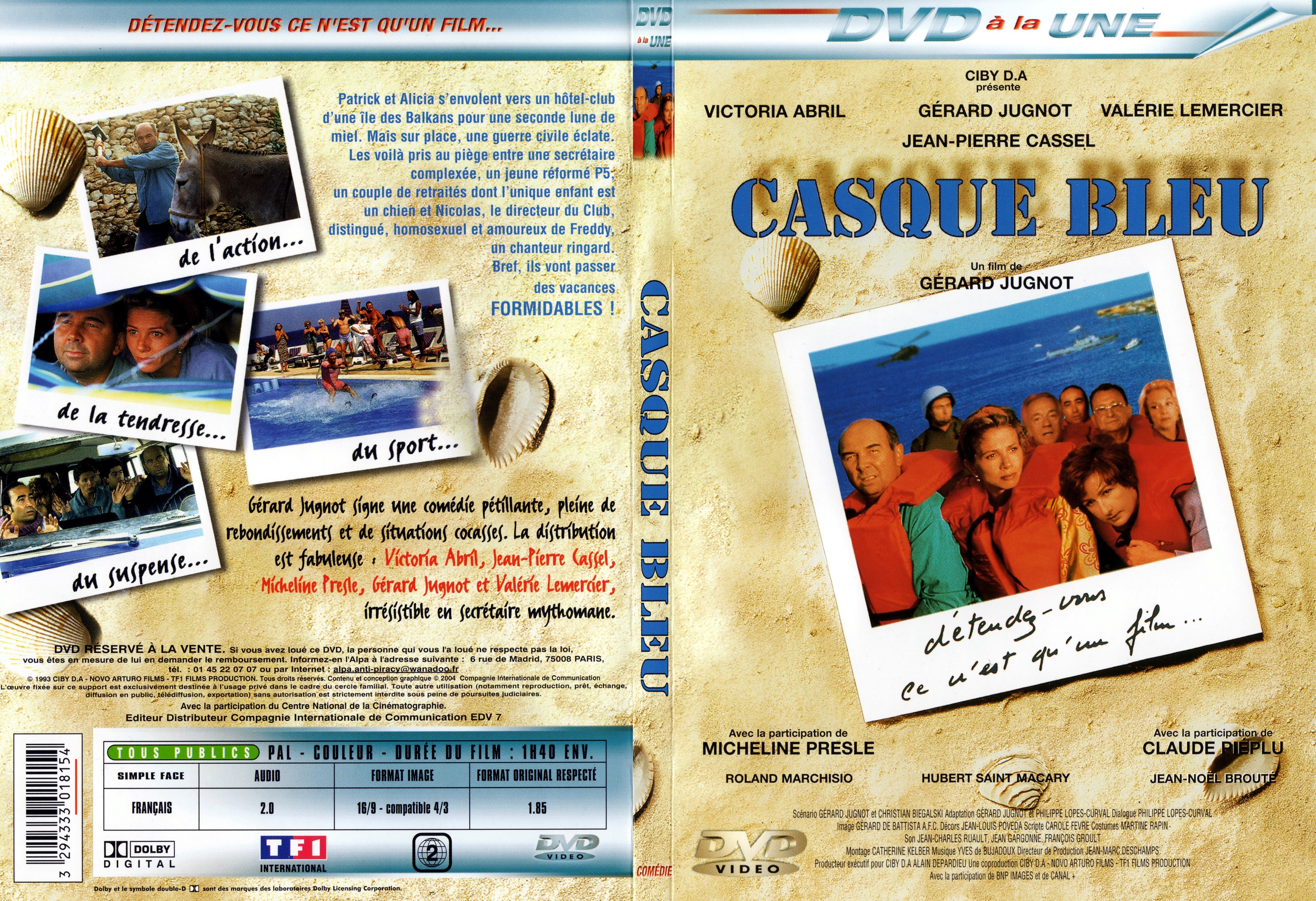 Jaquette DVD Casque bleu - SLIM