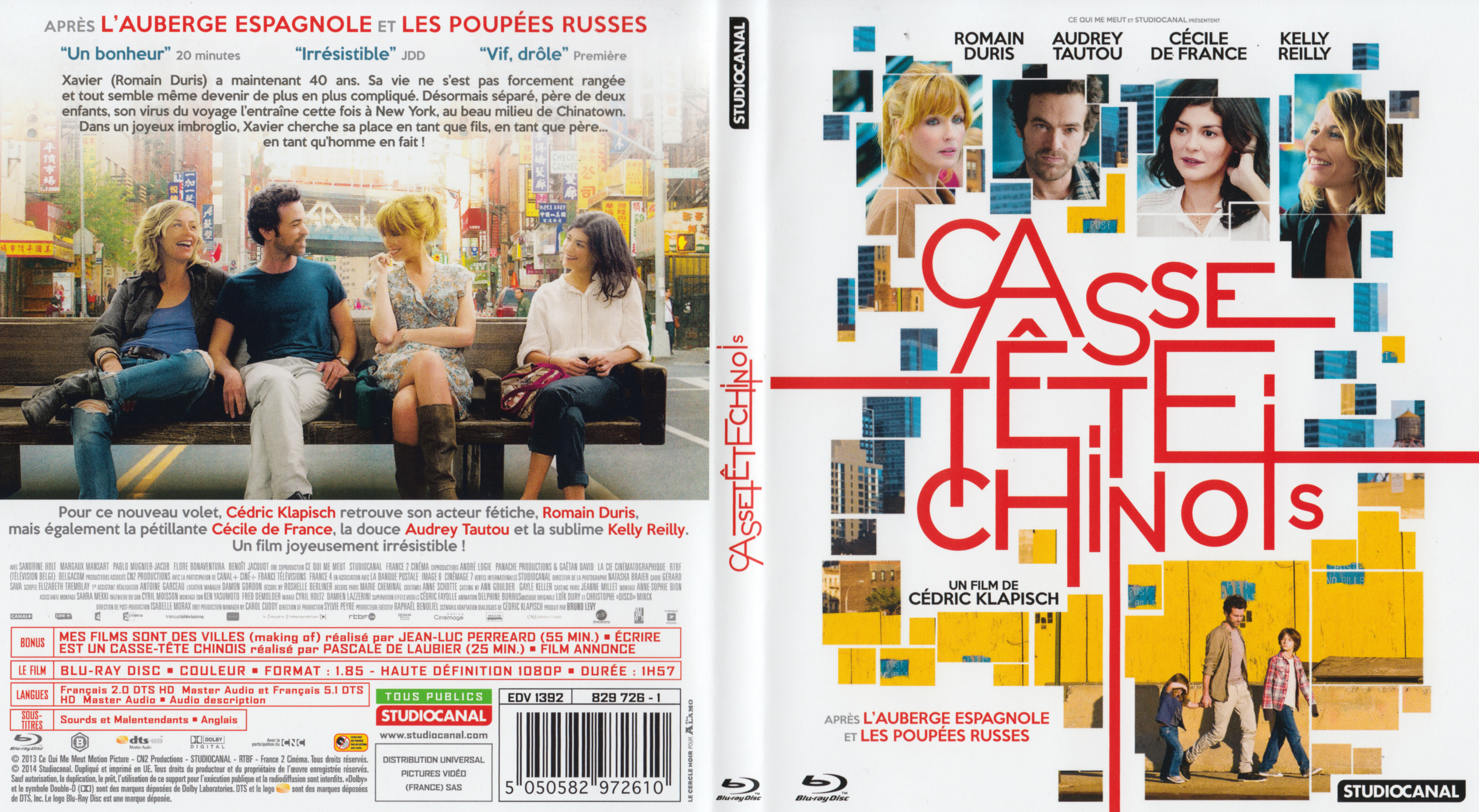 Jaquette DVD Casse-tte chinois (BLU-RAY)