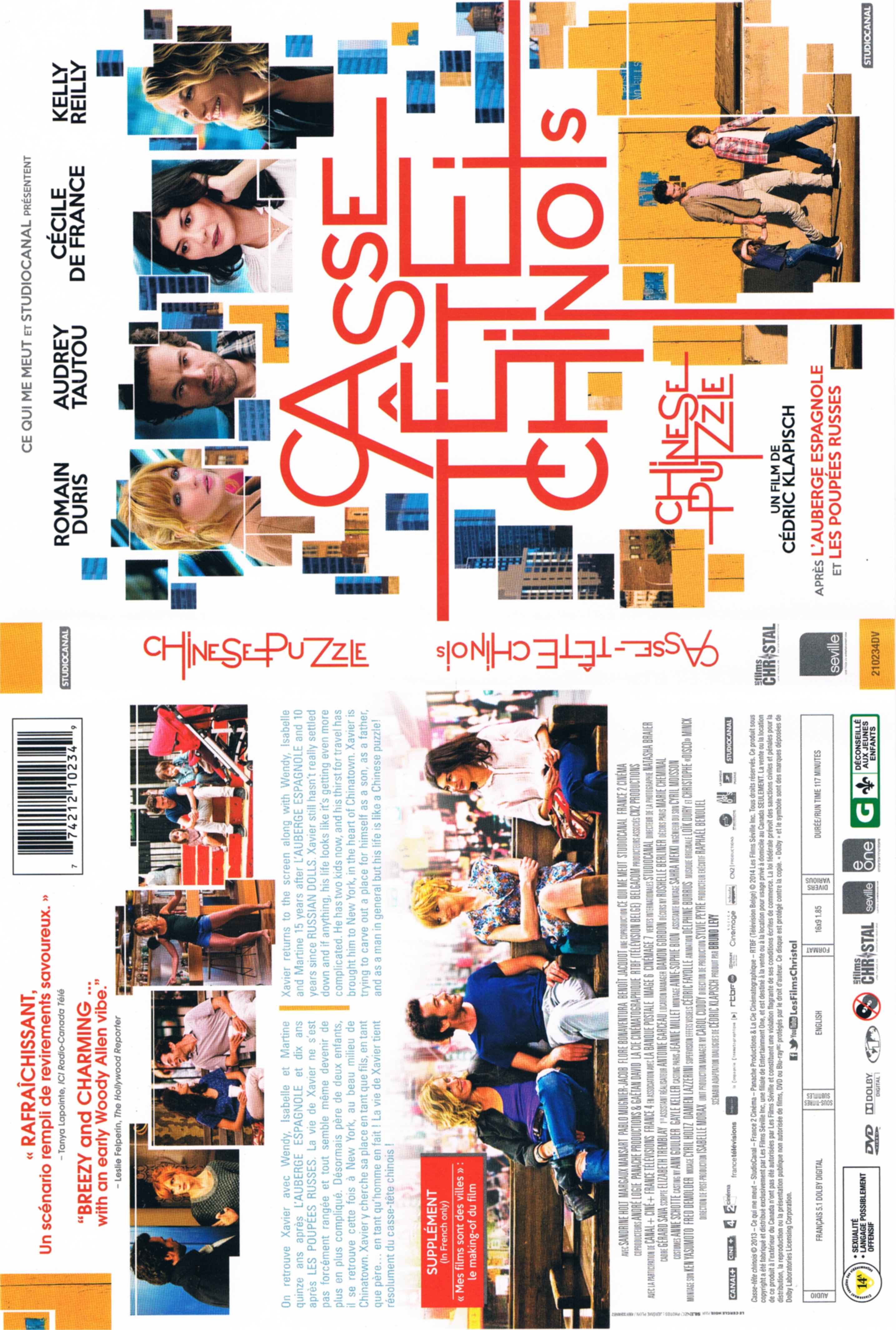 Jaquette DVD Casse-tte chinois - Chinese puzzel (Canadienne)