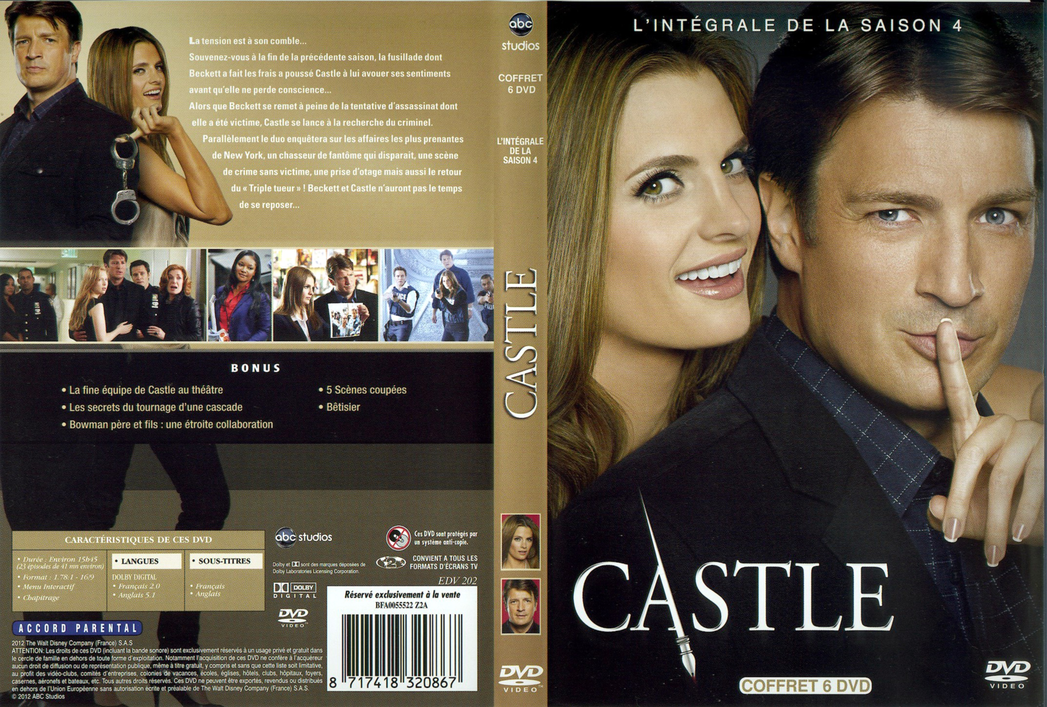 Jaquette DVD Castle saison 4 COFFRET