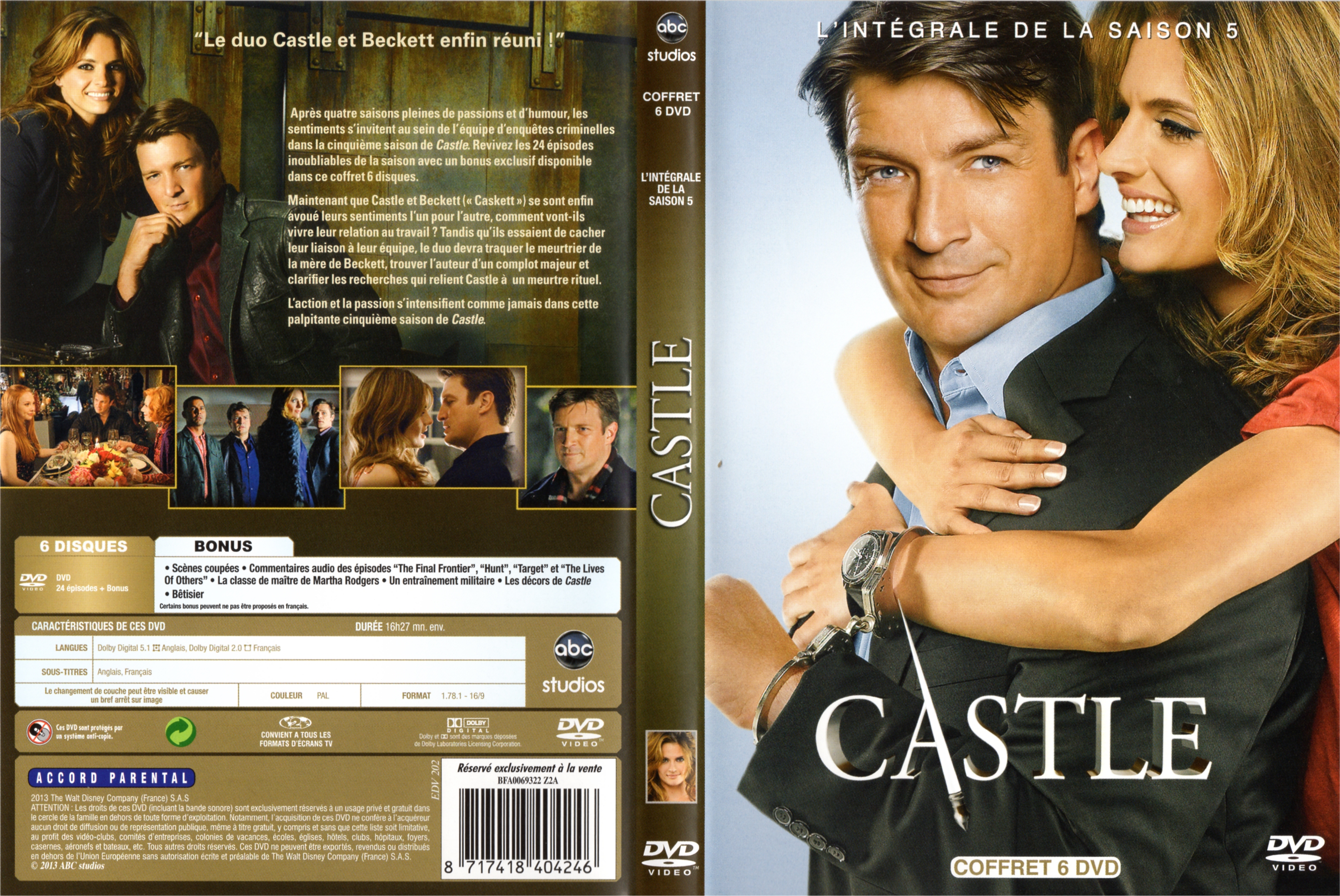 Jaquette DVD Castle saison 5 COFFRET