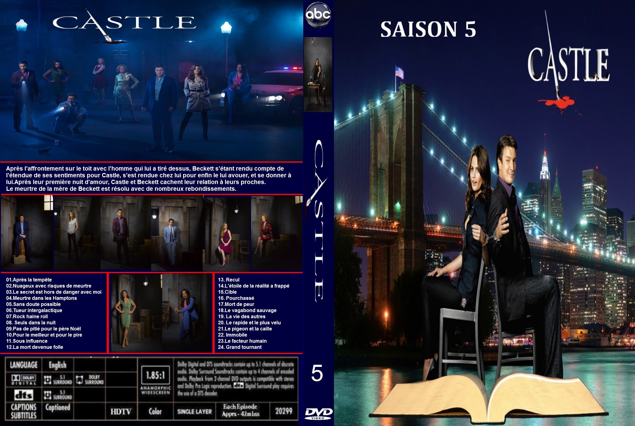 Jaquette DVD Castle saison 5 custom