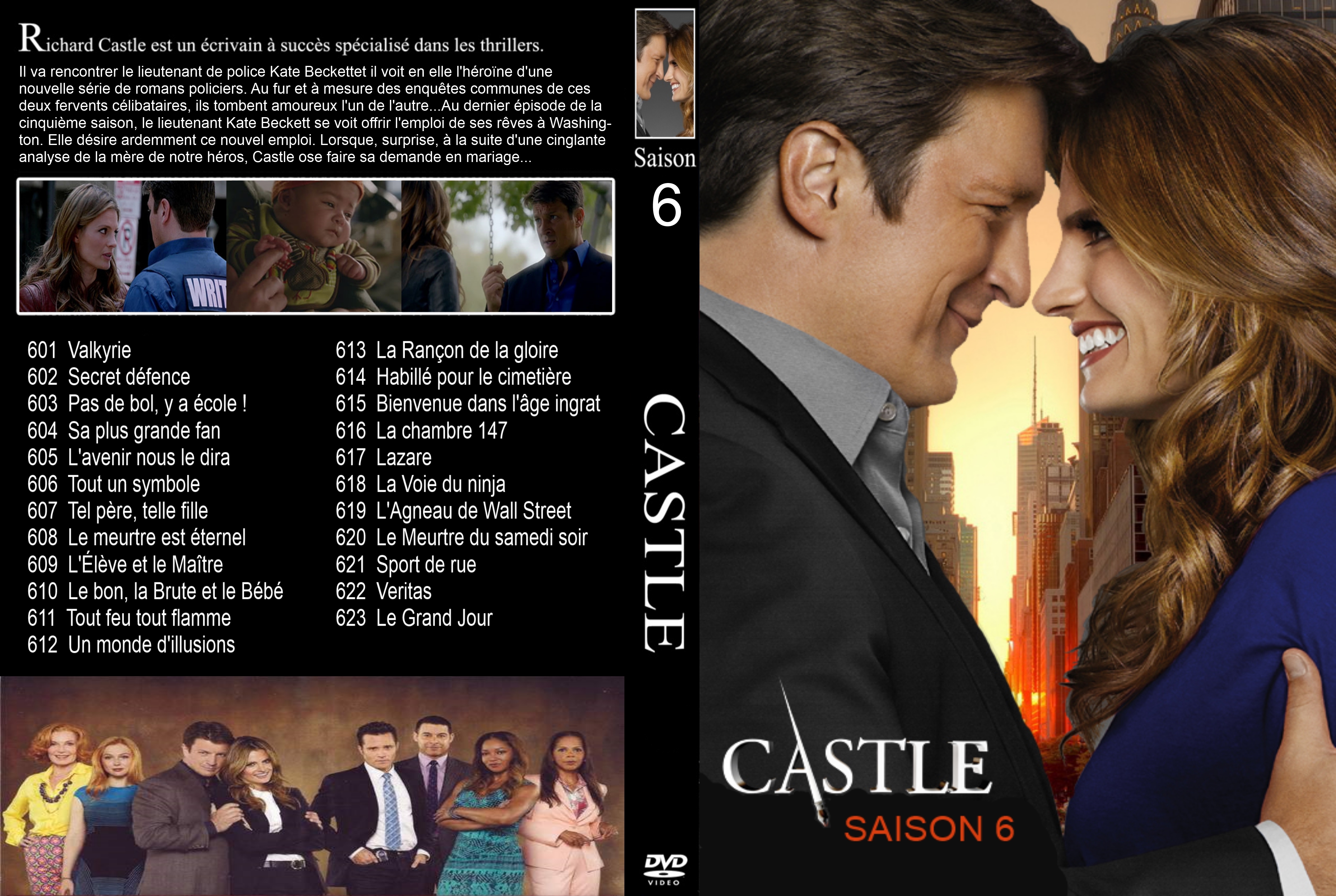 Jaquette DVD Castle saison 6 custom