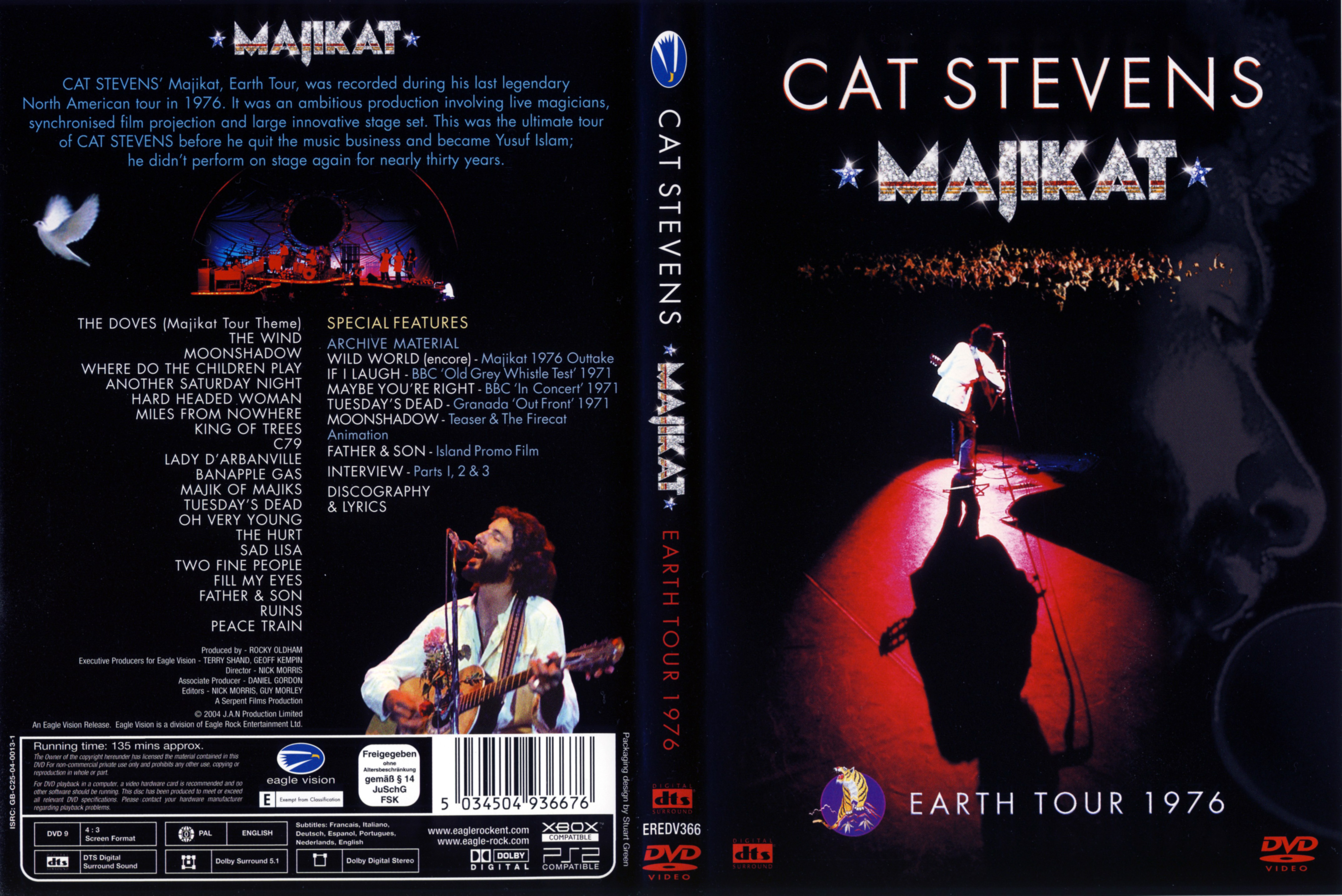 Jaquette DVD Cat Stevens - Majikat