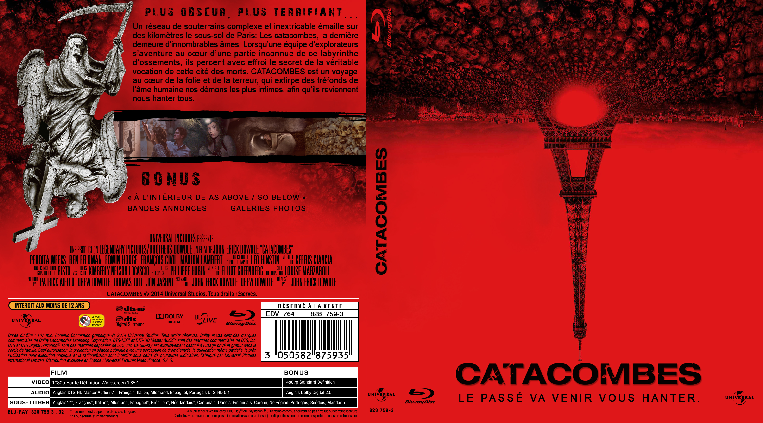 Jaquette DVD Catacombes (2014) custom (BLU-RAY)