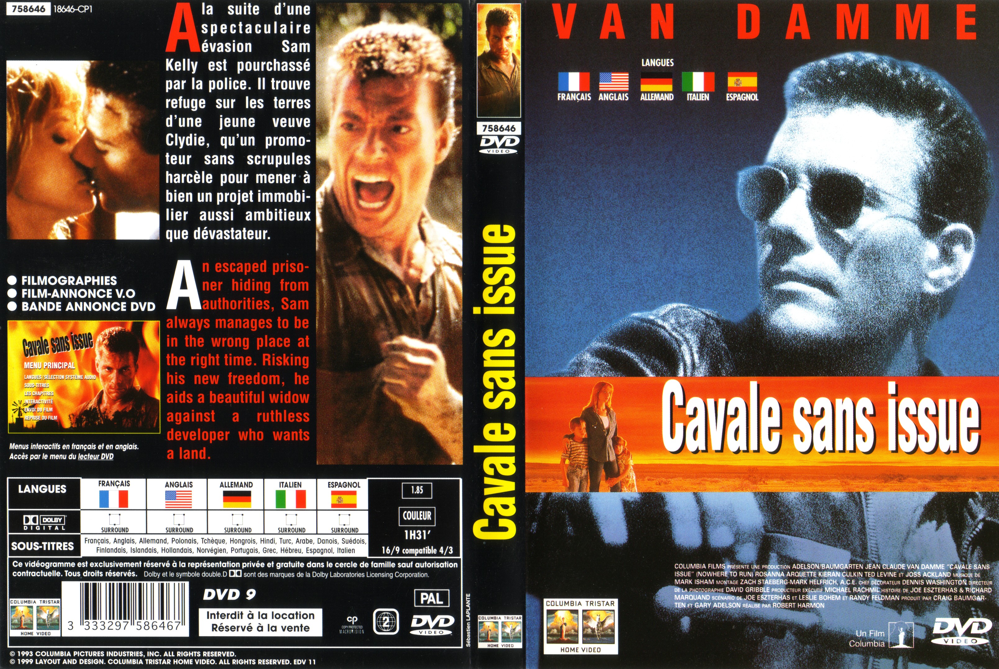 Jaquette DVD Cavale sans issue v3