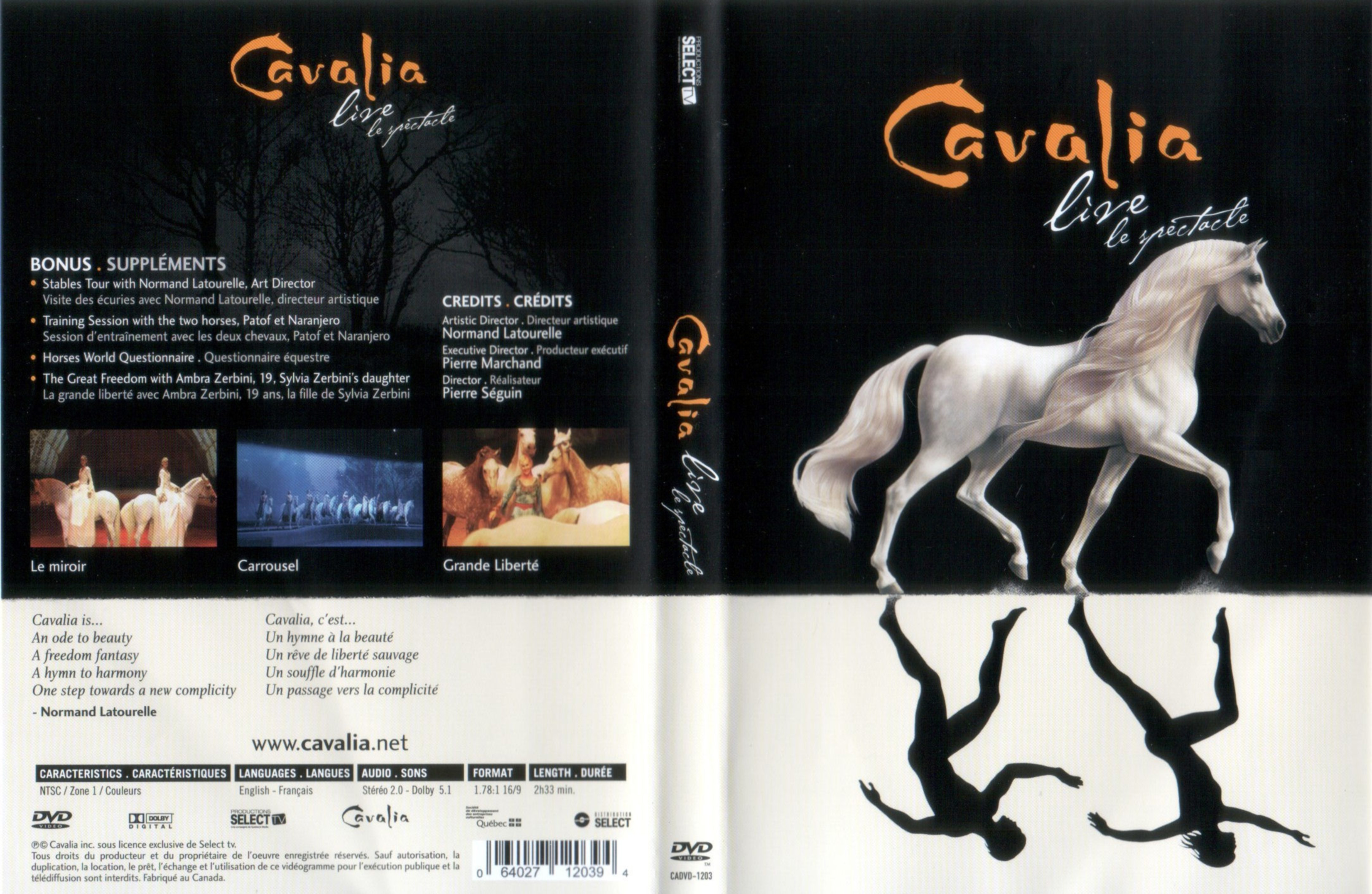 Jaquette DVD Cavalia (2010)