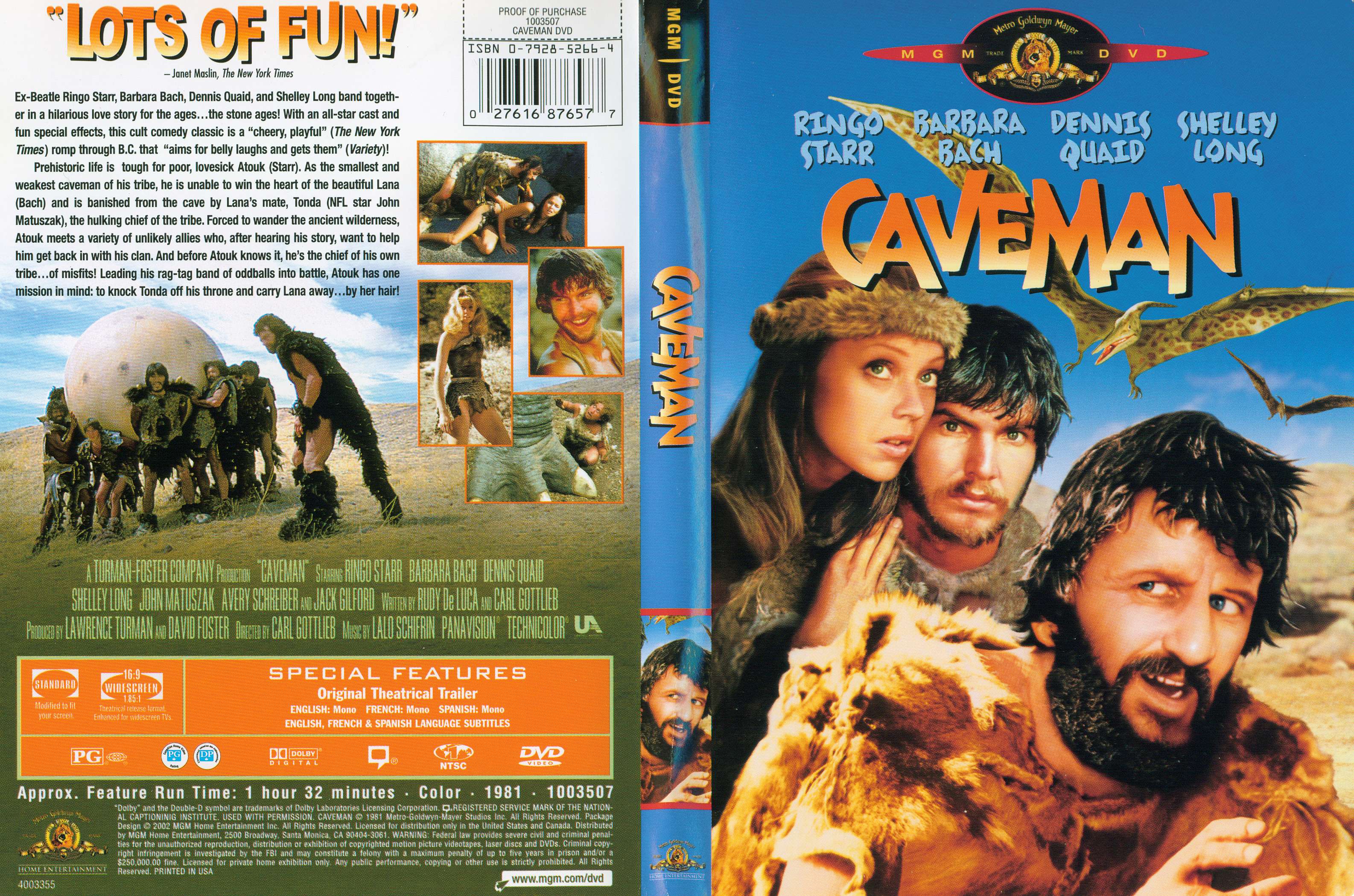 Jaquette DVD Caveman Zone 1