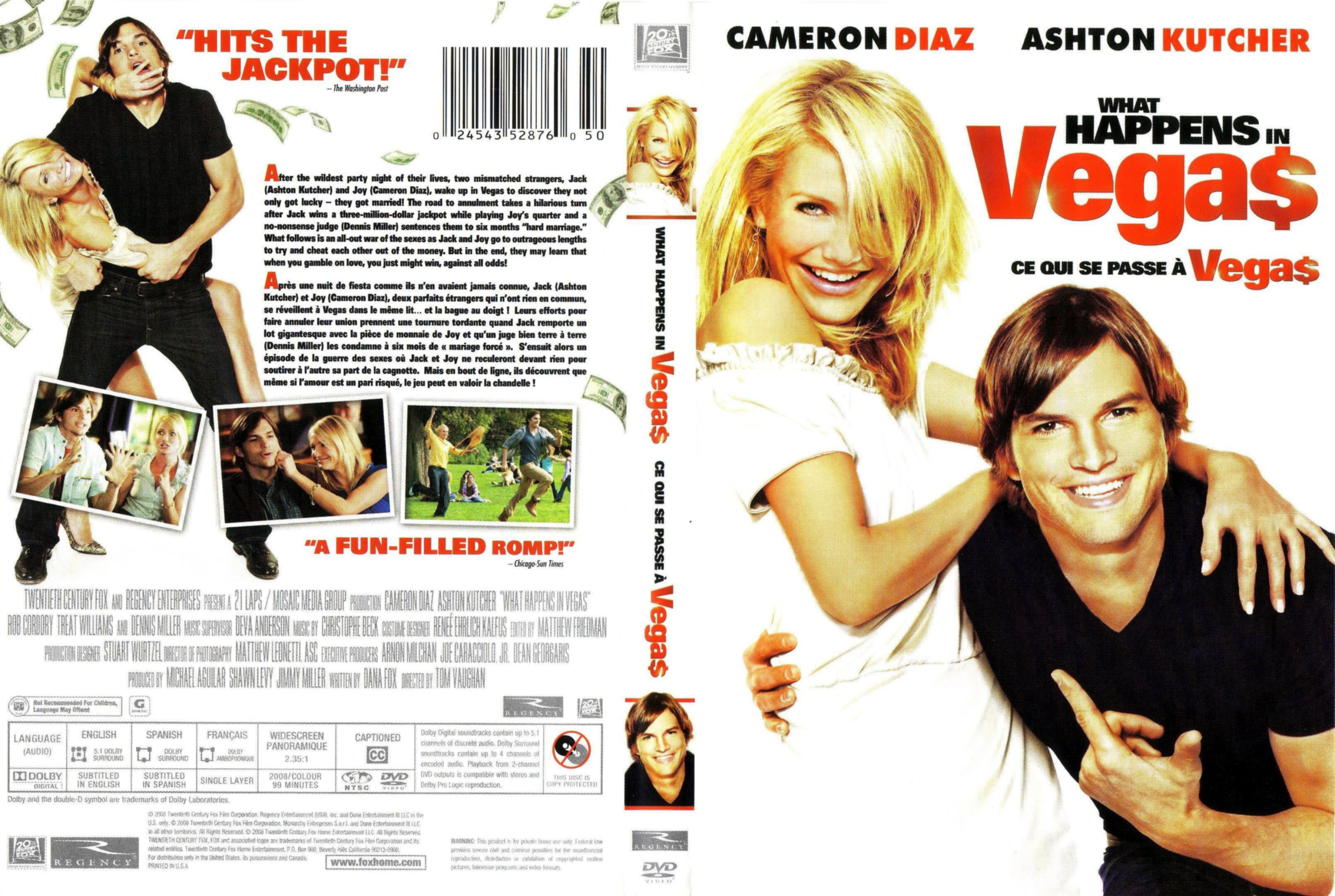 Jaquette DVD Ce qui ce passe a vegas - What appens in vegas (Canadienne)