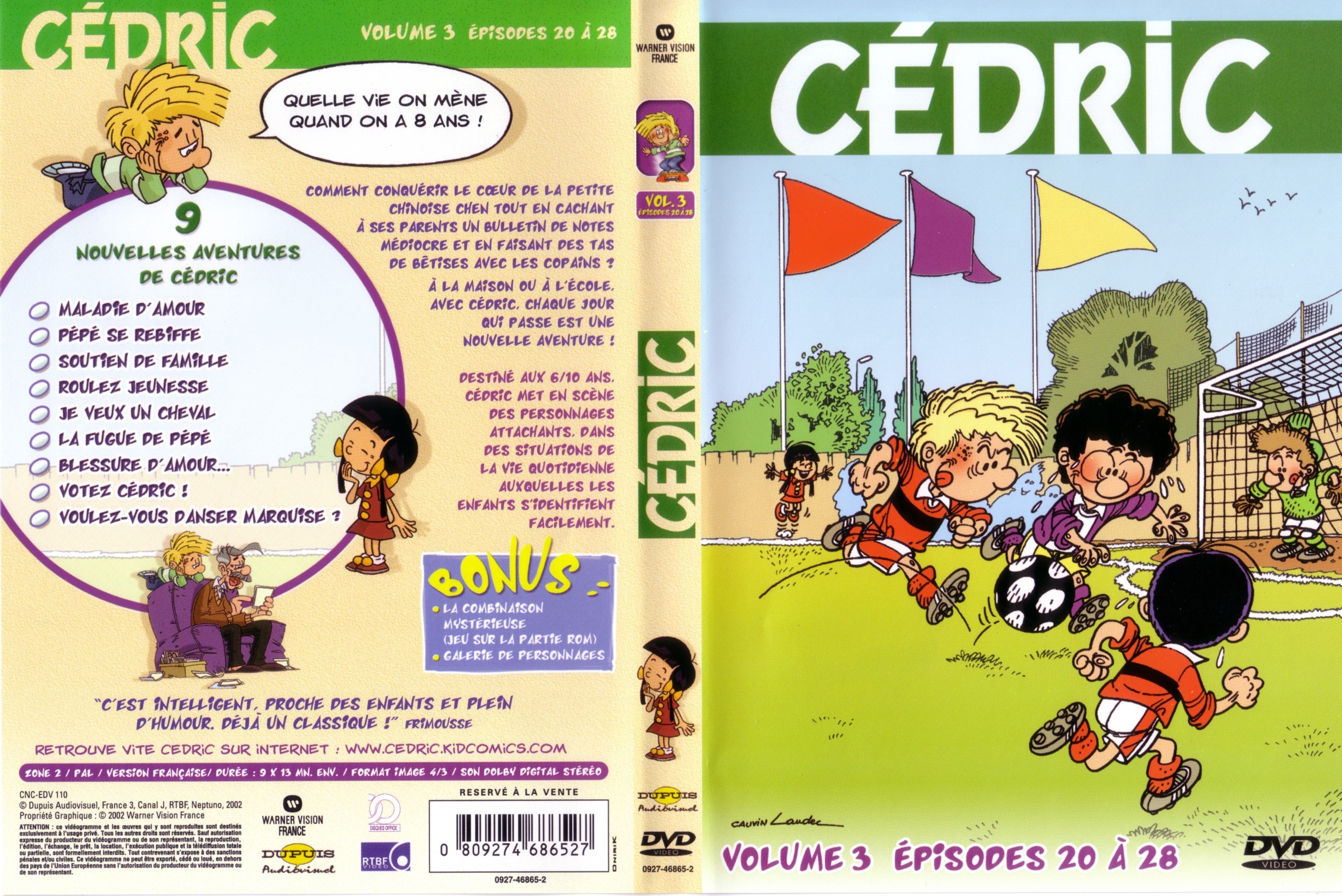 Jaquette DVD Cedric vol 3