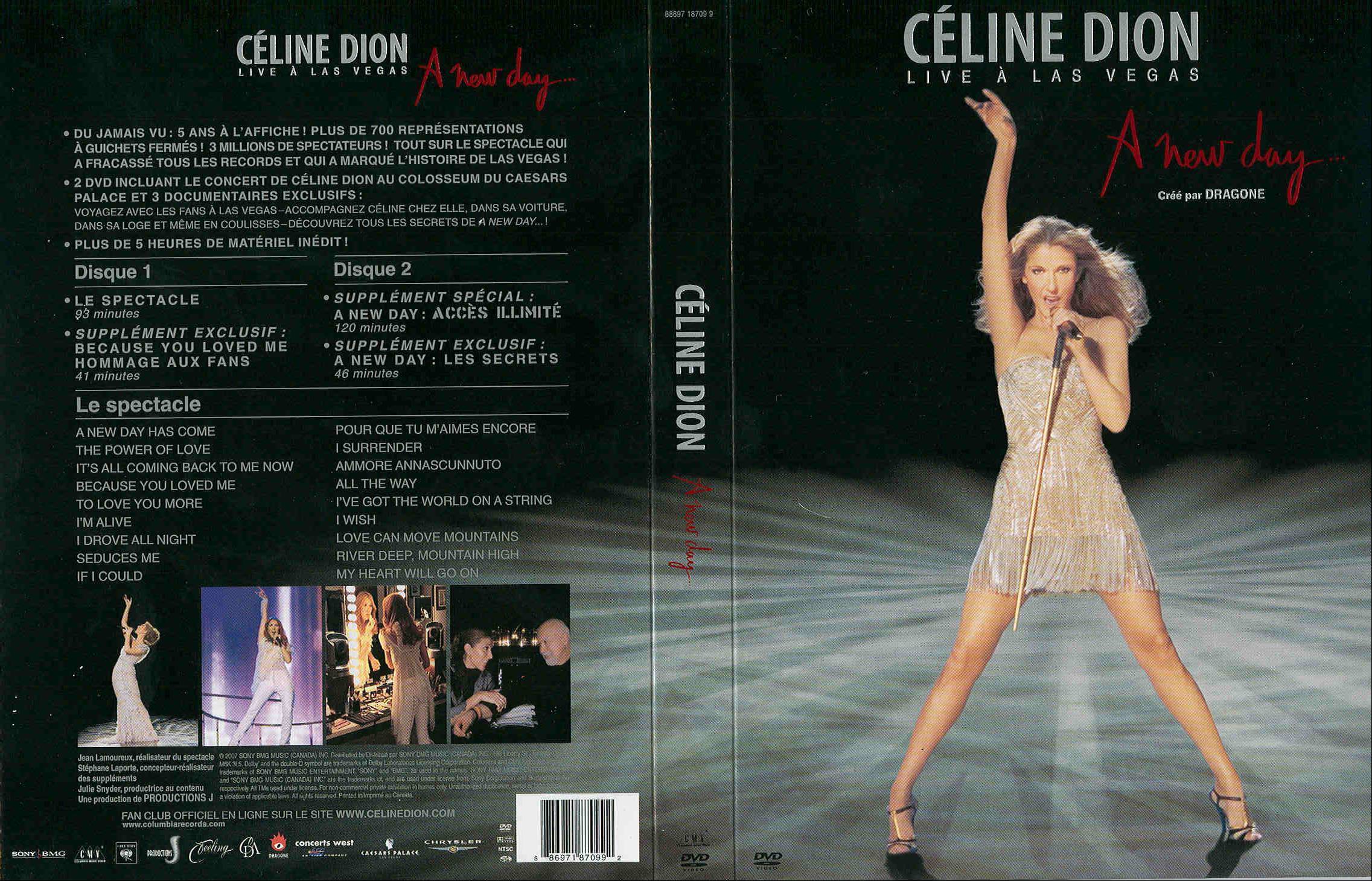 Jaquette DVD Celine Dion live  Las Vegas