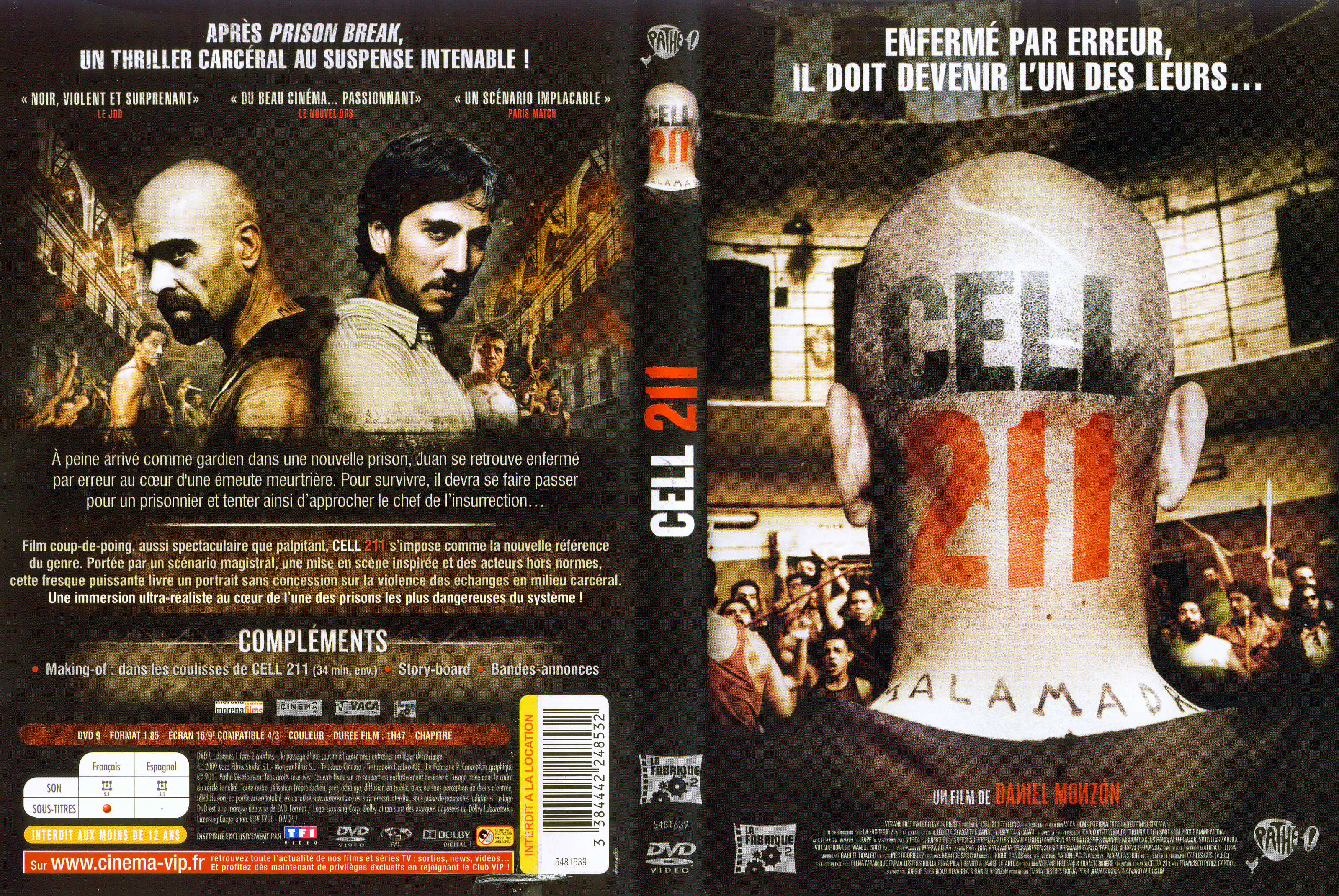 Jaquette DVD Cell 211 v2
