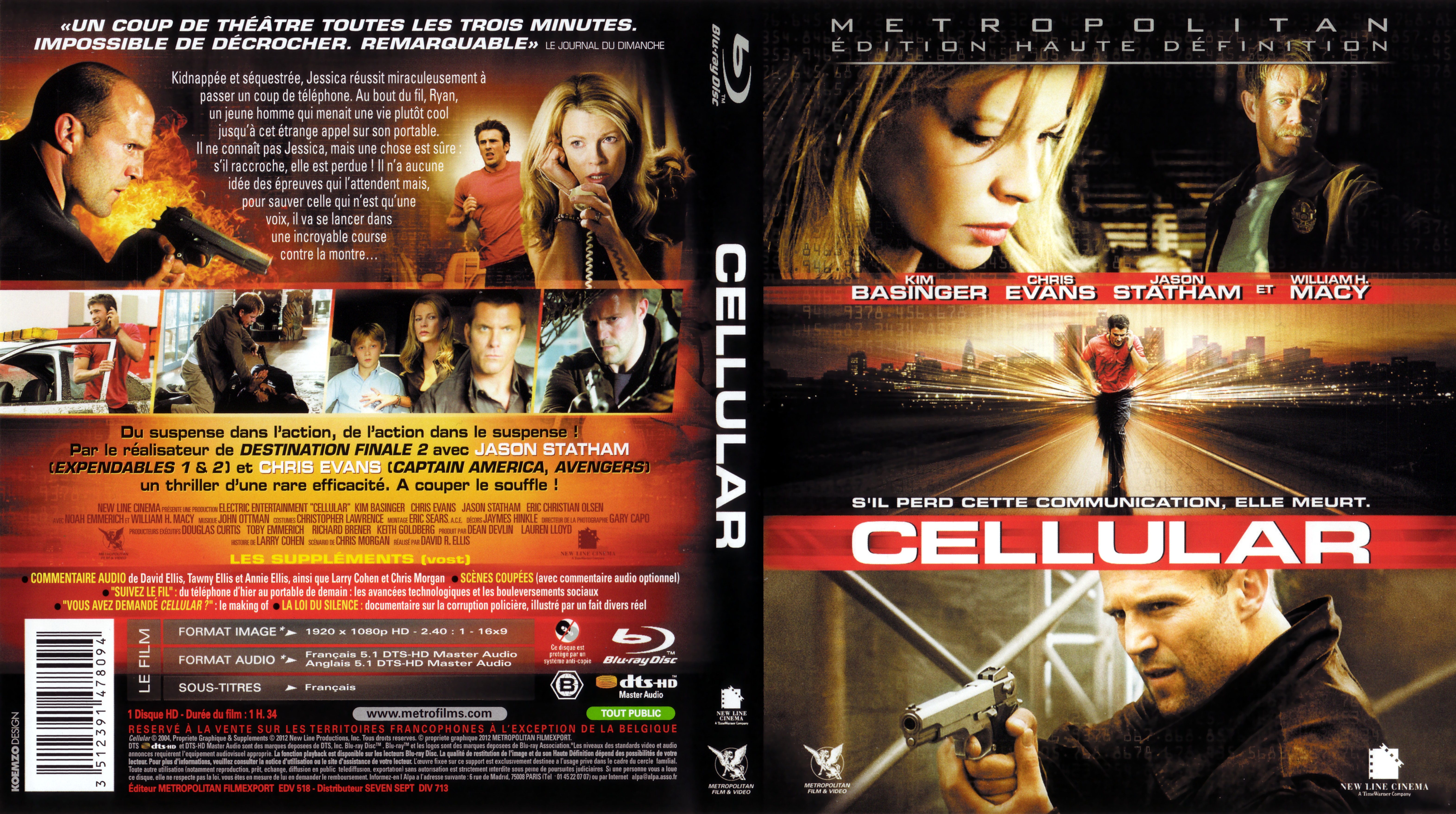 Jaquette DVD Cellular (BLU-RAY)