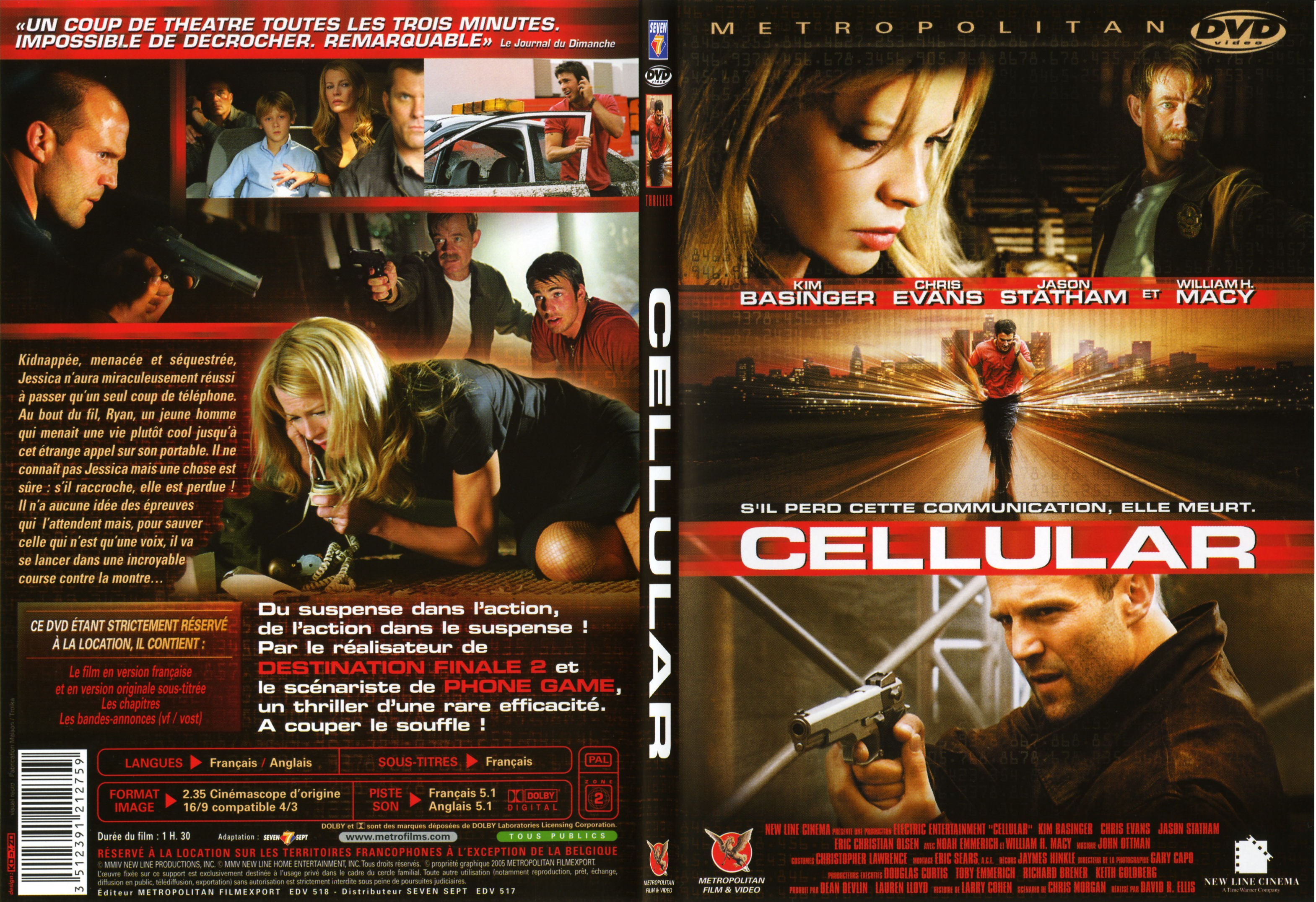 Jaquette DVD Cellular - SLIM