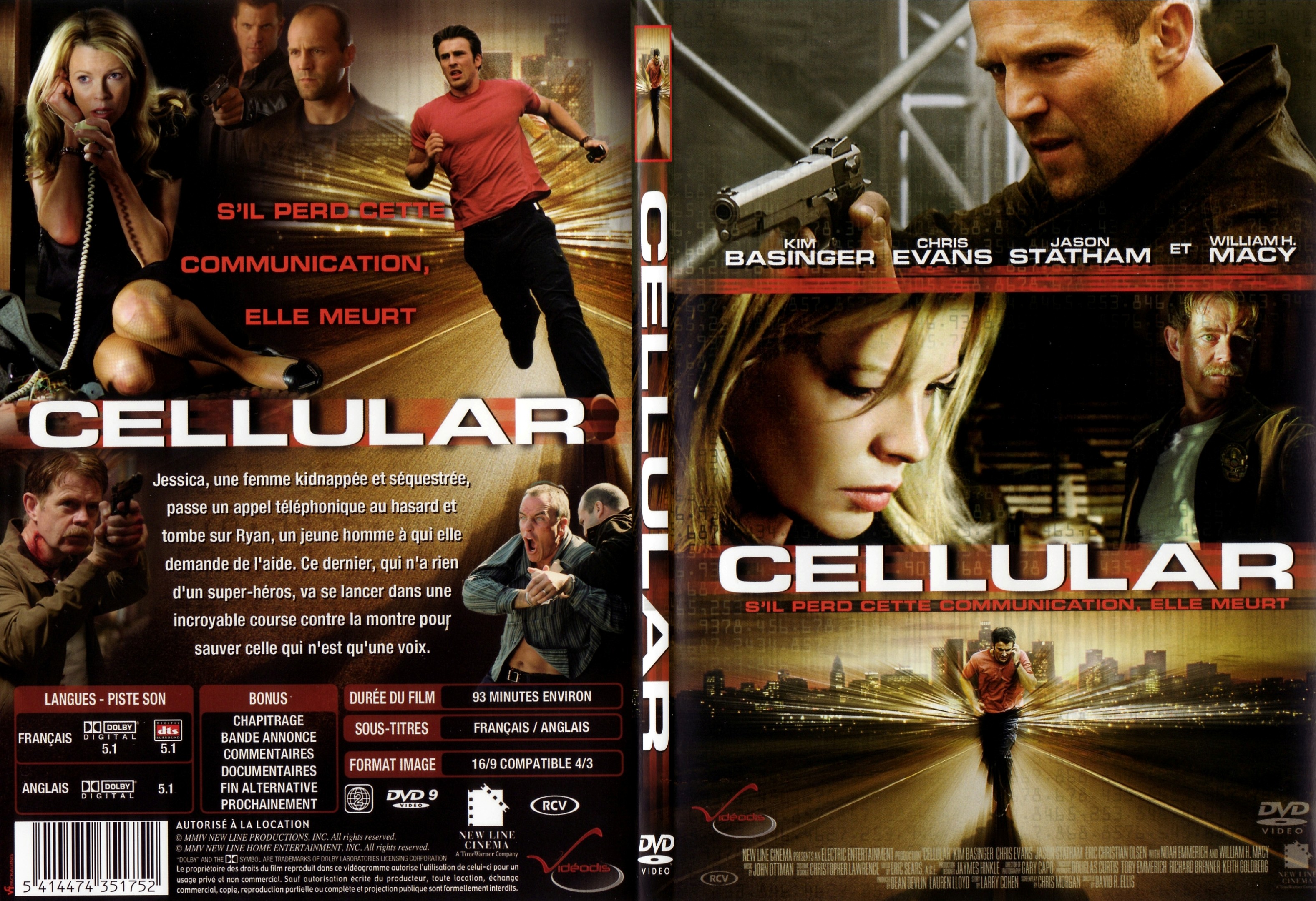 Jaquette DVD Cellular - SLIM v2