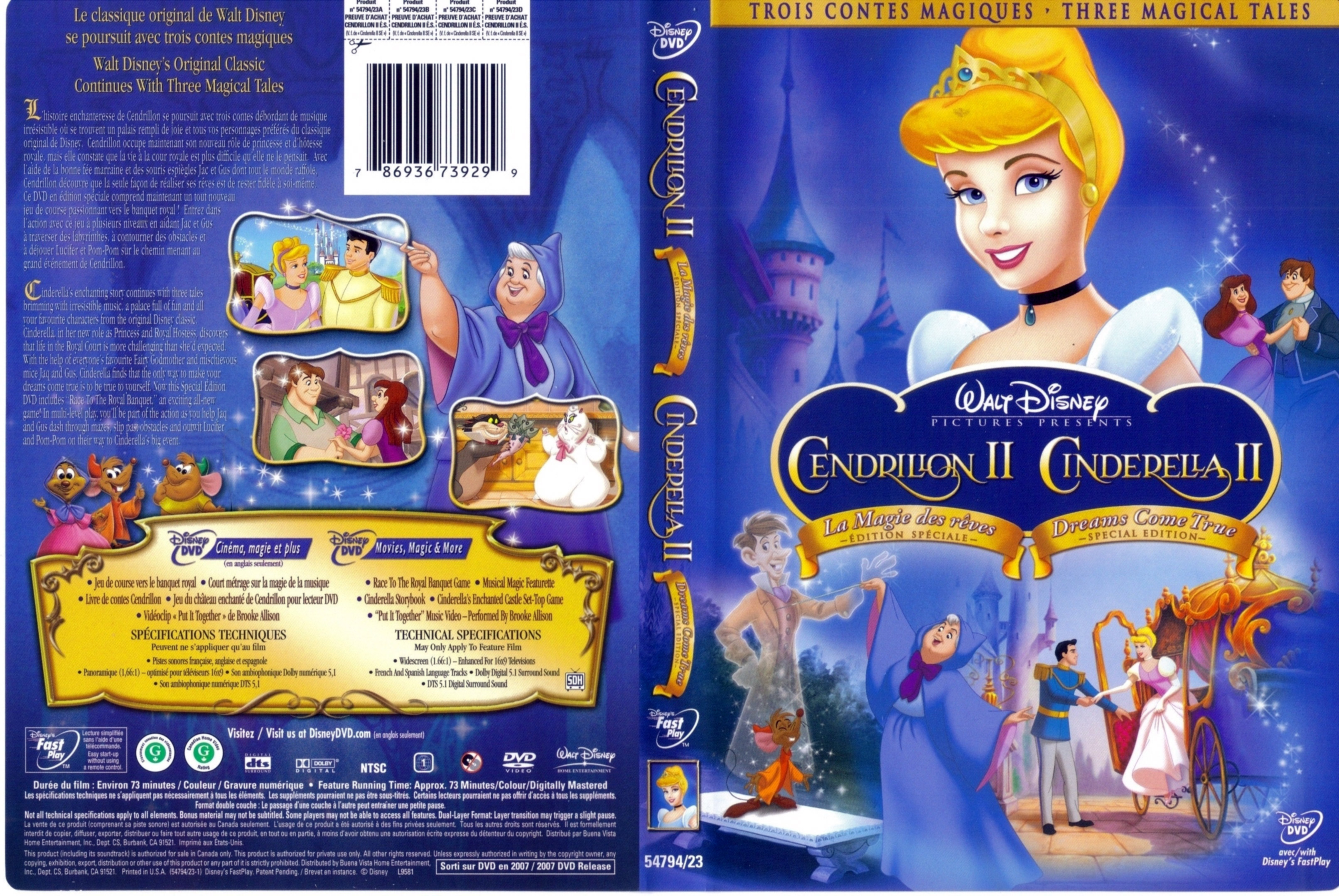 Jaquette DVD Cendrillon 2 (Canadienne)