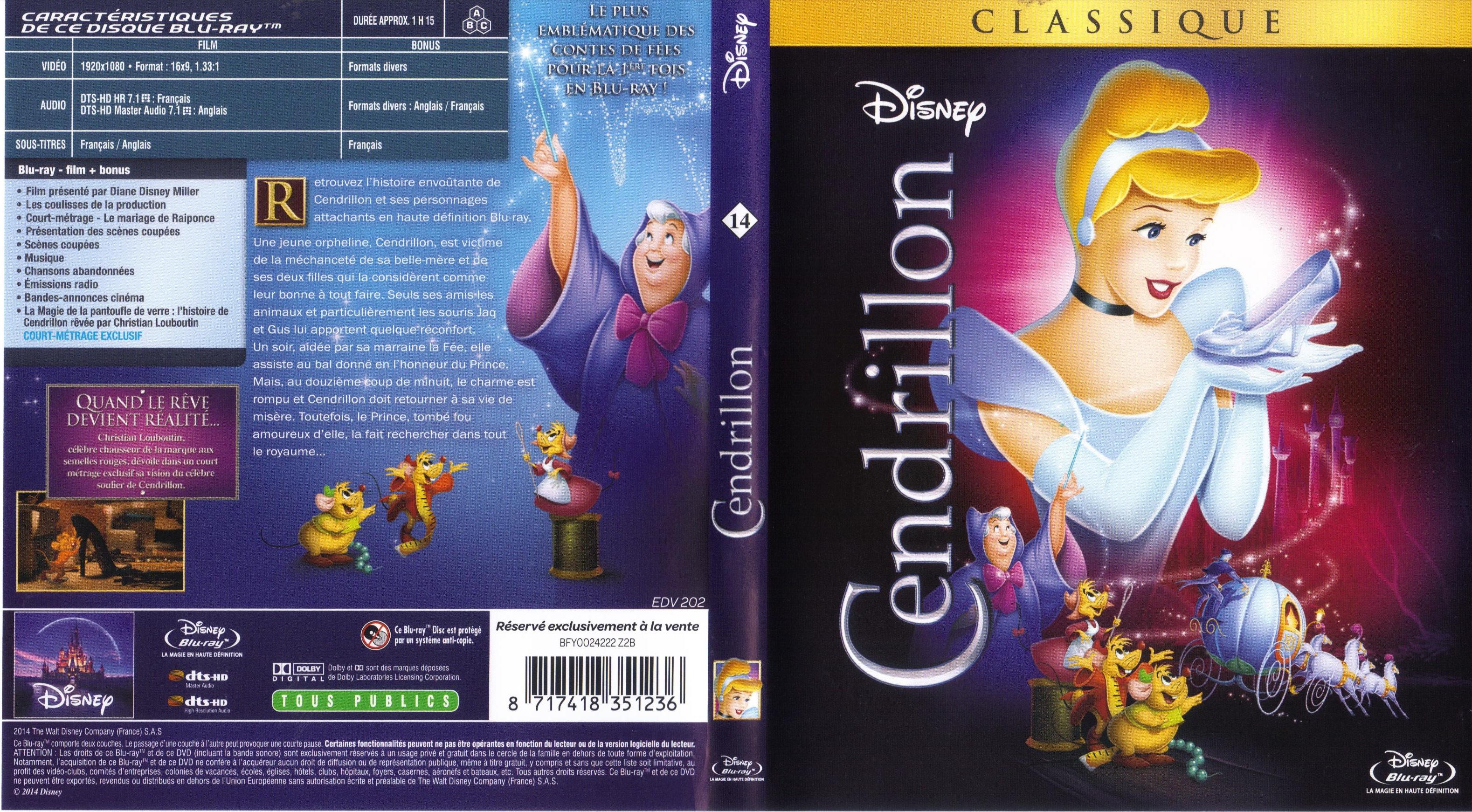 Jaquette DVD Cendrillon (BLU-RAY) v2