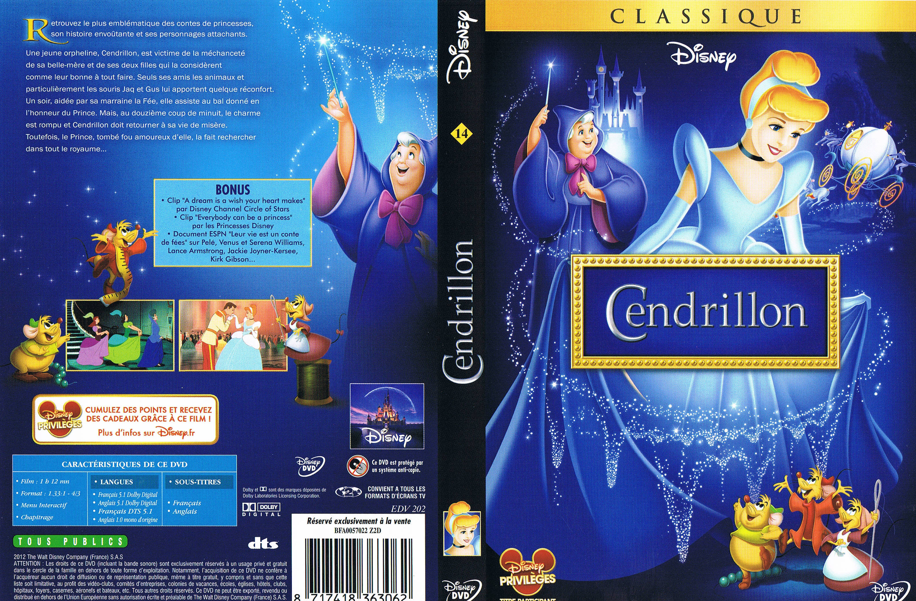 Jaquette DVD De Cendrillon V3 Cin ma Passion