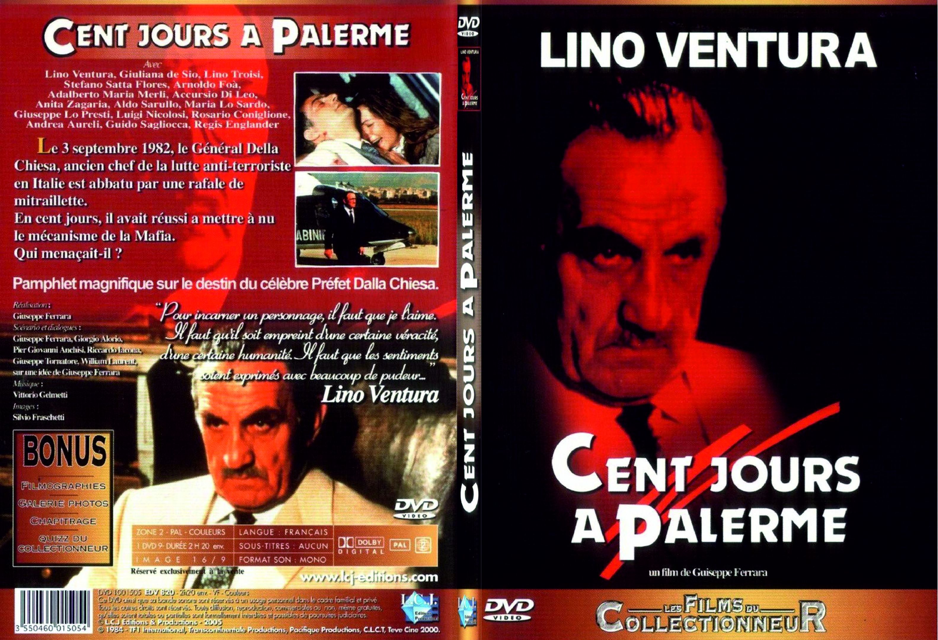 Jaquette DVD Cent jours  Palerme - SLIM