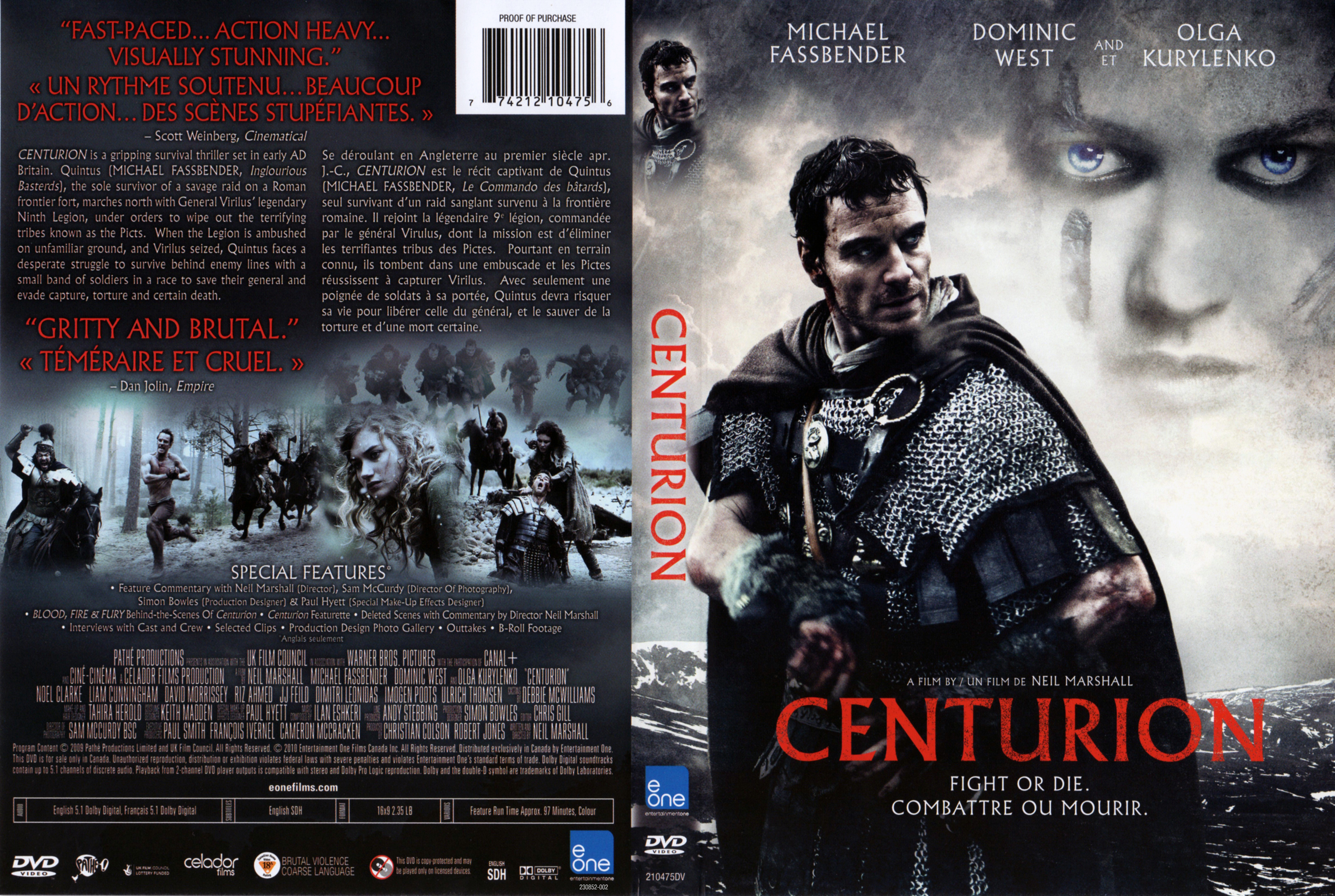 Jaquette DVD Centurion (Canadienne)