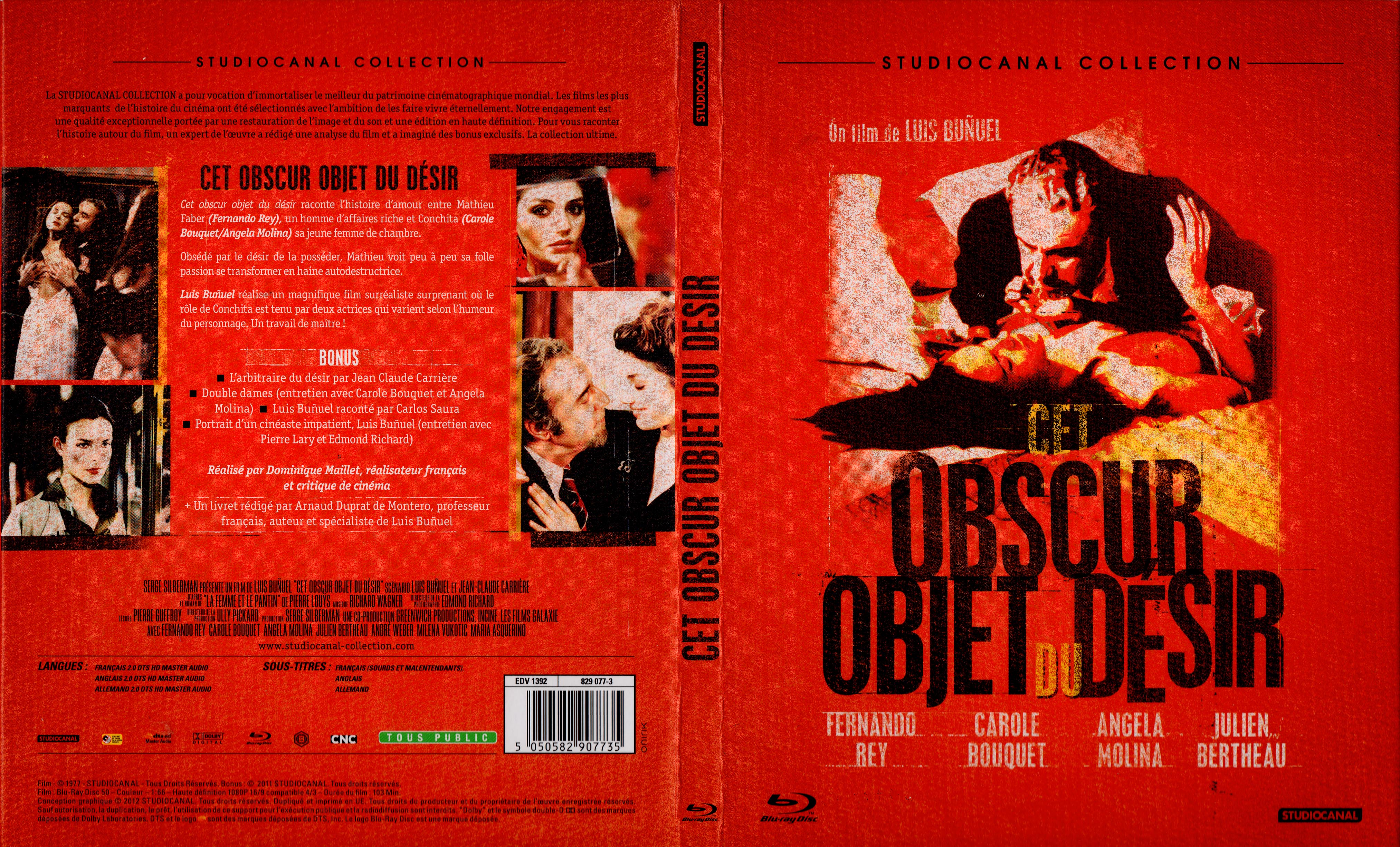 Jaquette DVD Cet obscur objet du dsir (BLU-RAY)