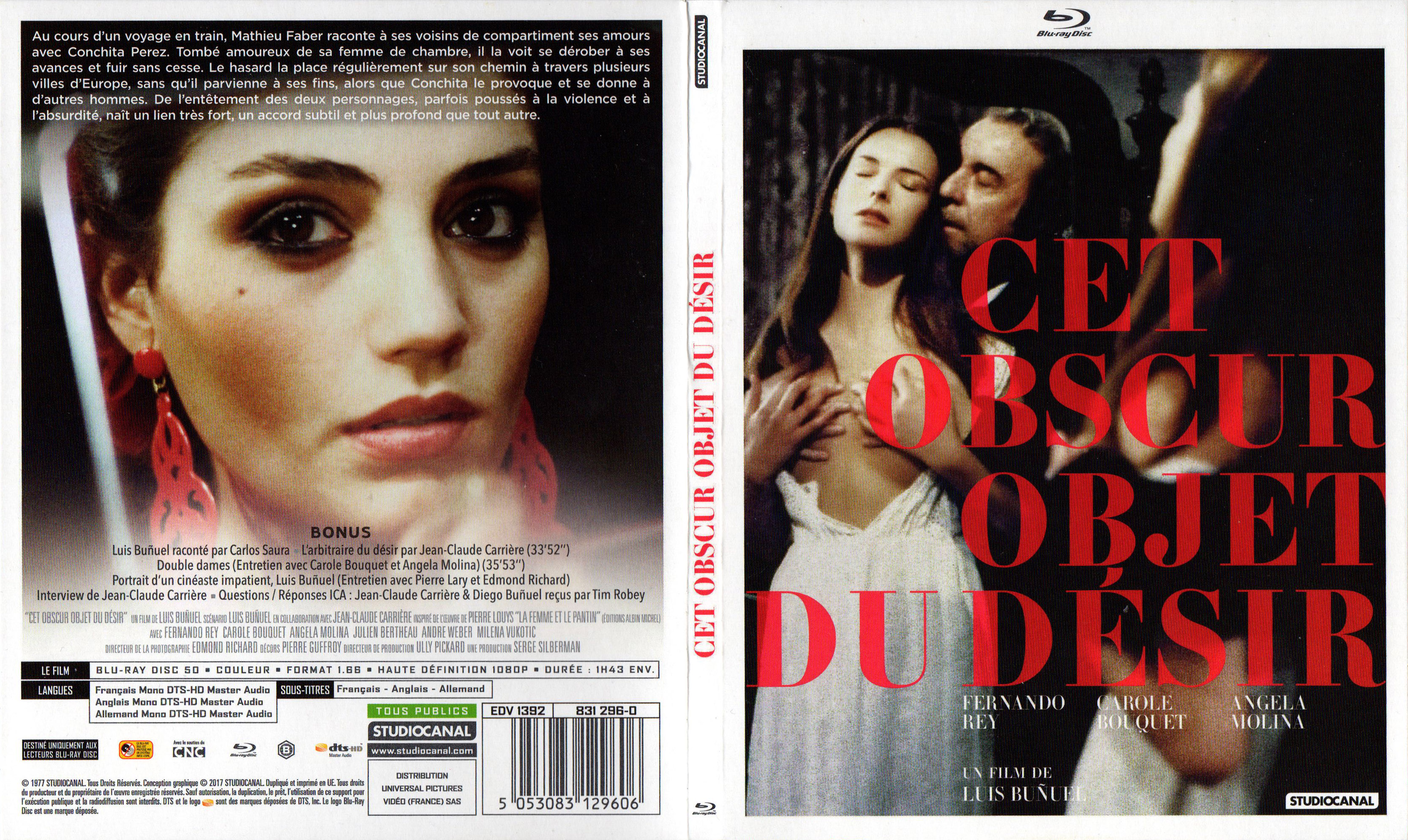 Jaquette DVD Cet obscur objet du desir (BLU-RAY) v2