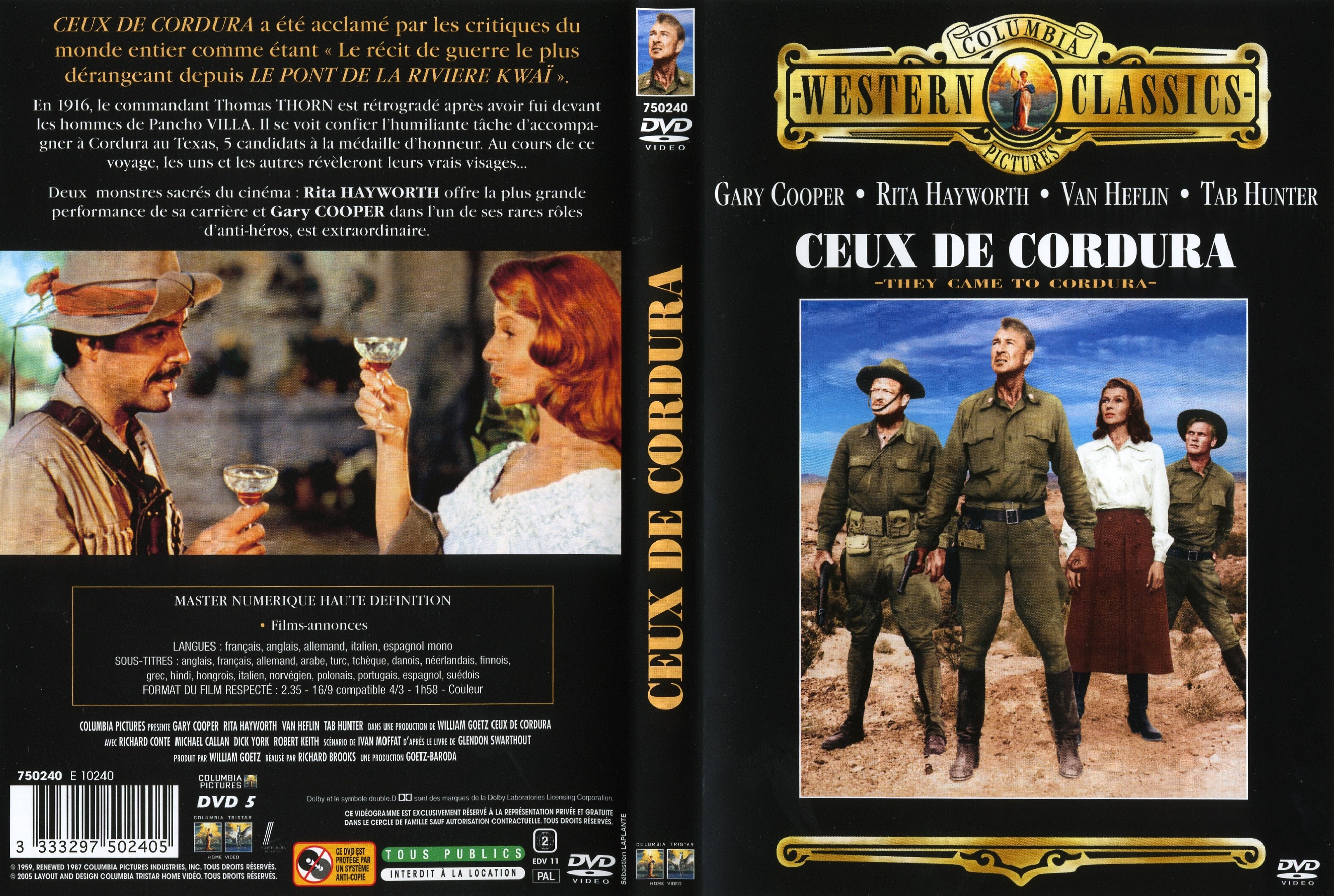 Jaquette DVD Ceux de Cordura