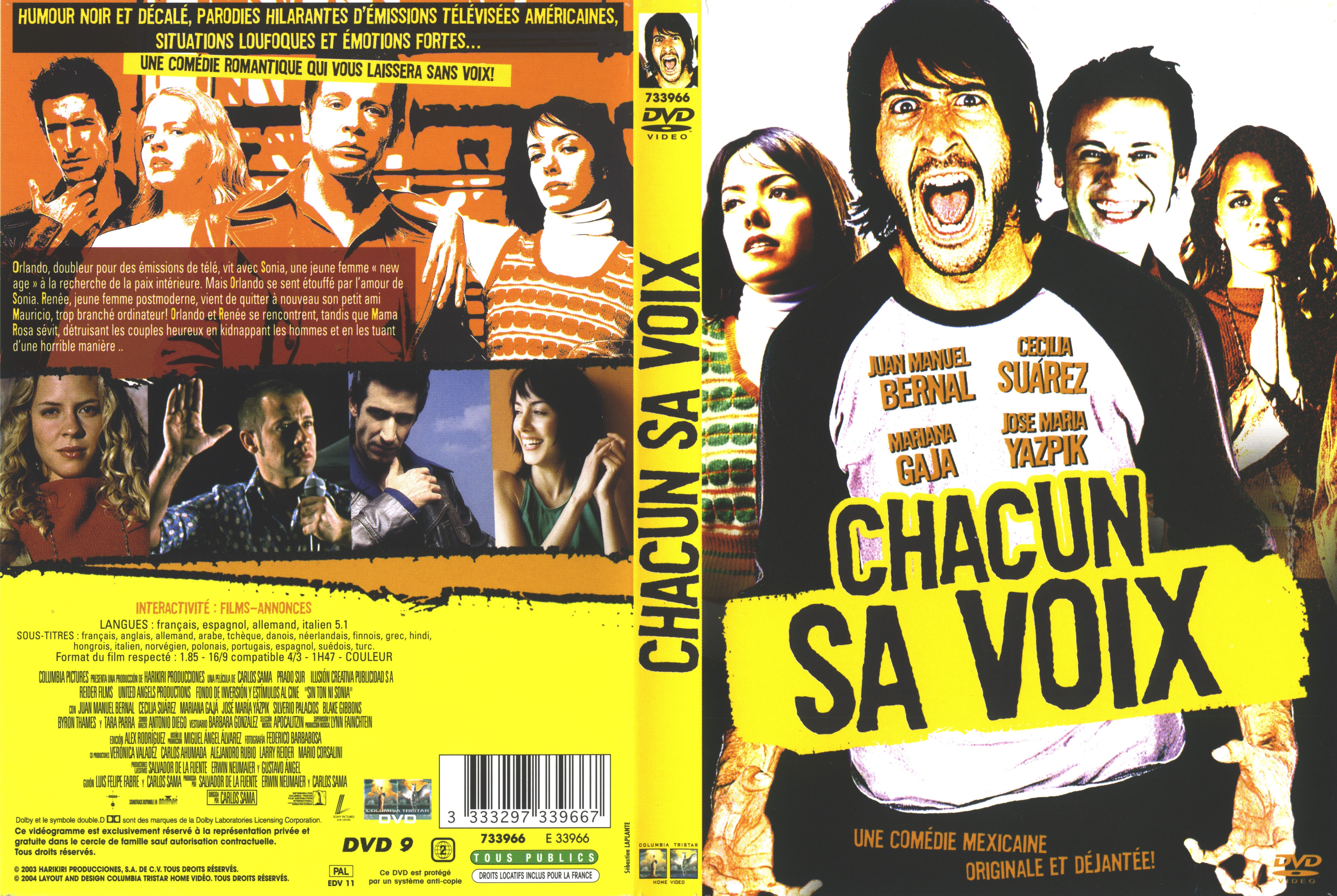 Jaquette DVD Chacun sa voix