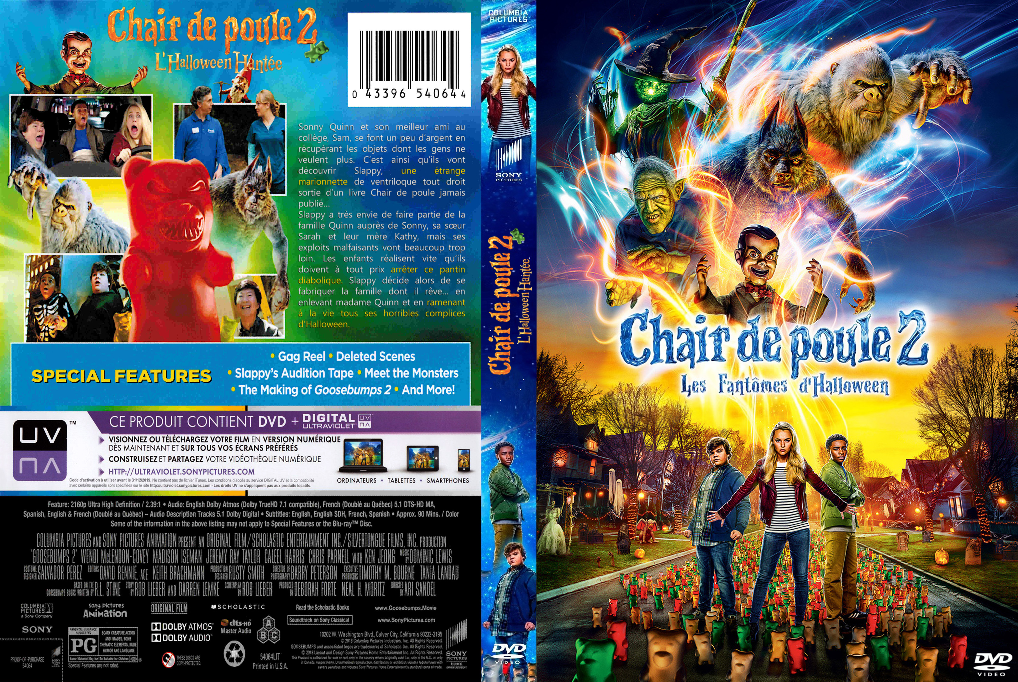 Jaquette Dvd De Chair De Poule 2 Les Fantomes D Halloween Custom V2 Cinema Passion