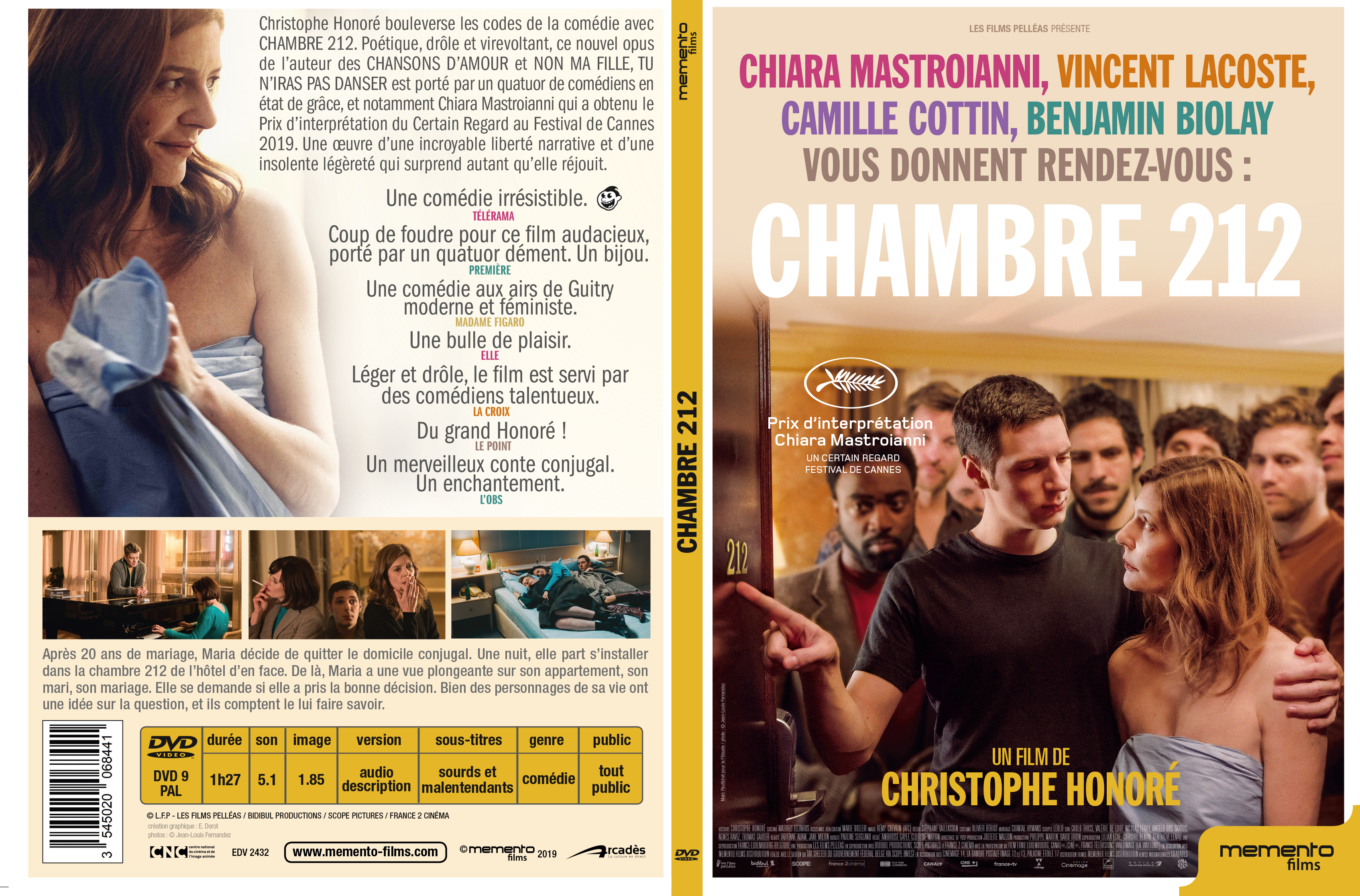 Jaquette DVD Chambre 212