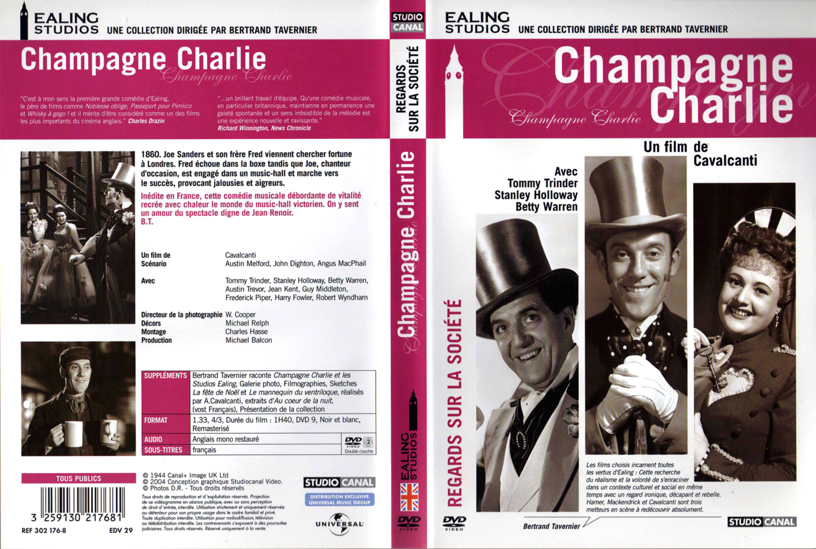 Jaquette DVD Champagne Charlie