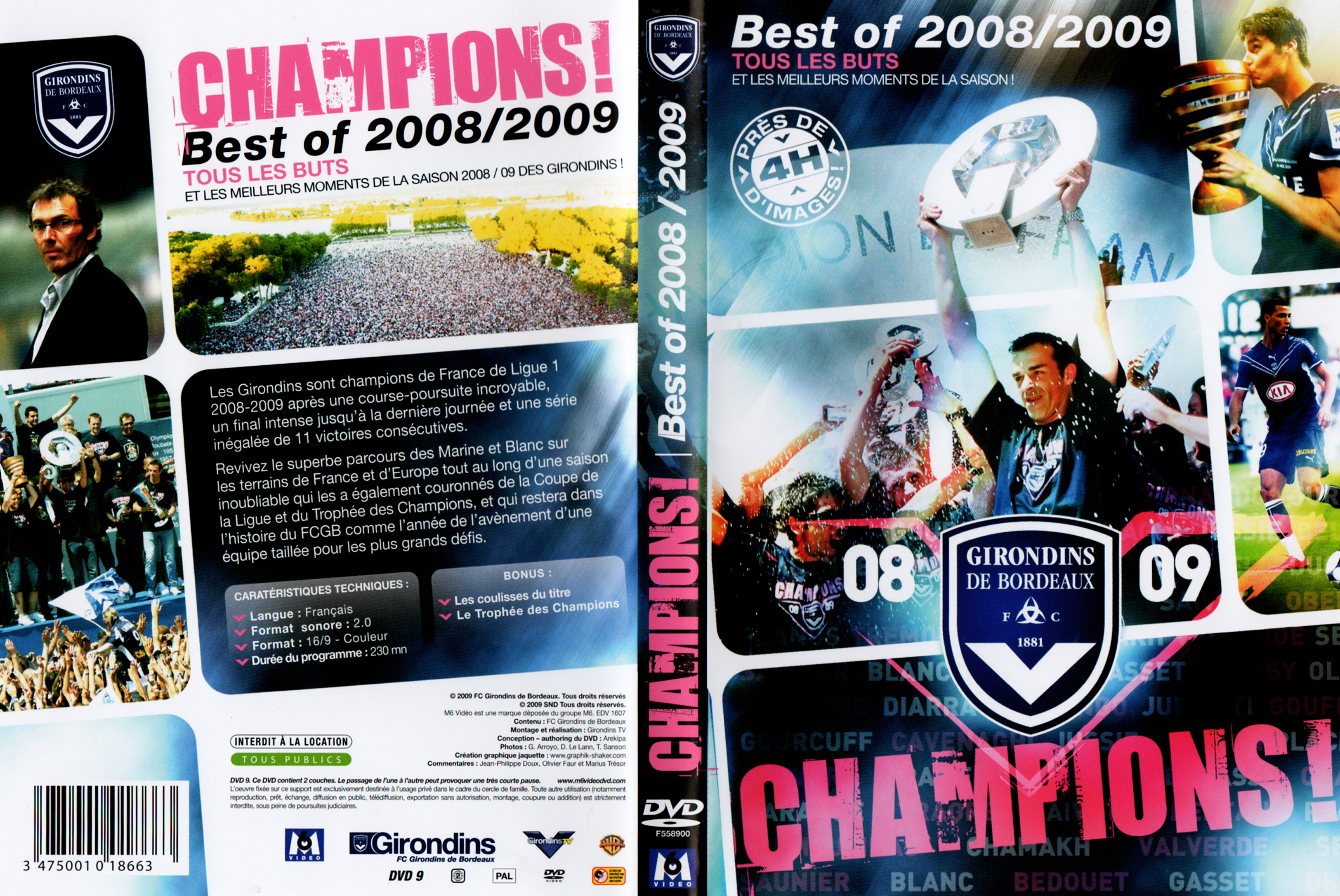 Jaquette DVD Champions Best of 2008-2009