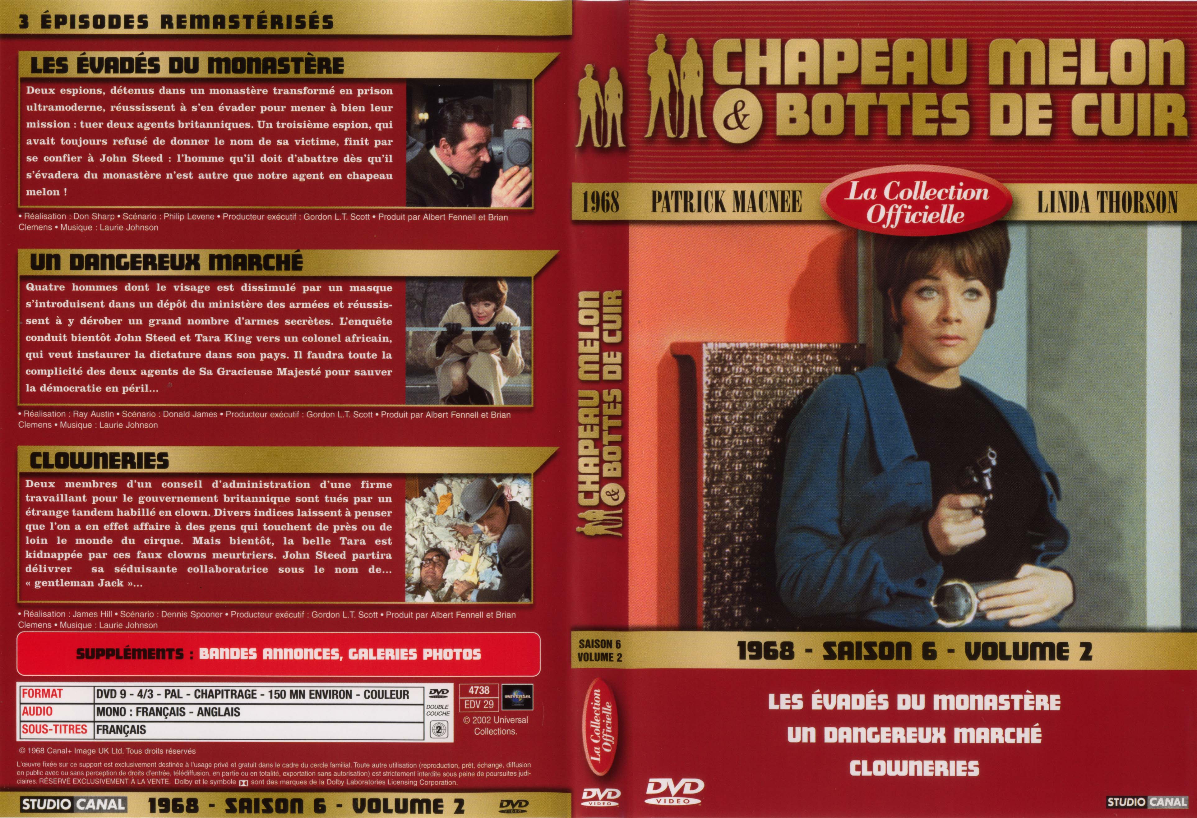 Jaquette DVD Chapeau melon et bottes de cuir 1968 saison 6 vol 2