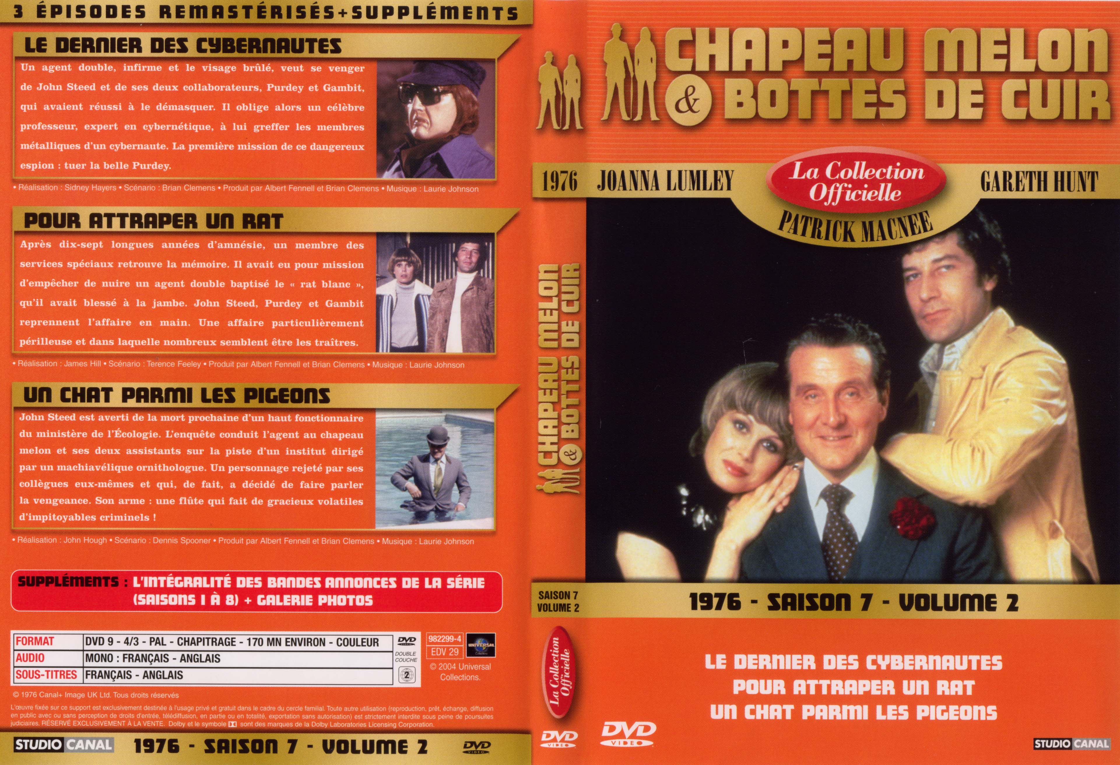 Jaquette DVD Chapeau melon et bottes de cuir 1976 saison 7 vol 2