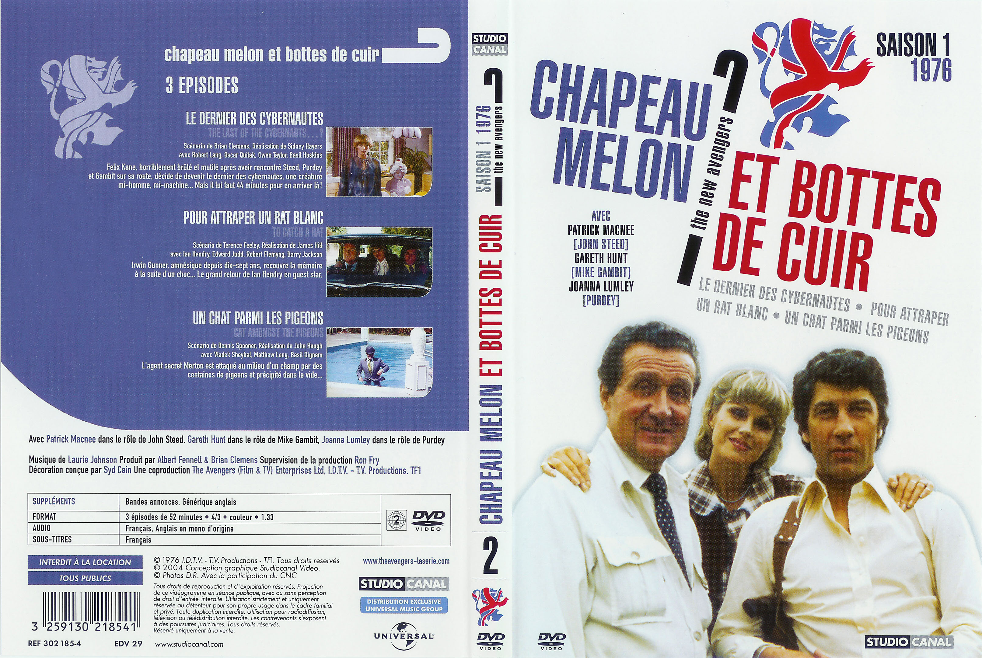 Jaquette DVD Chapeau melon et bottes de cuir 1976 vol 2
