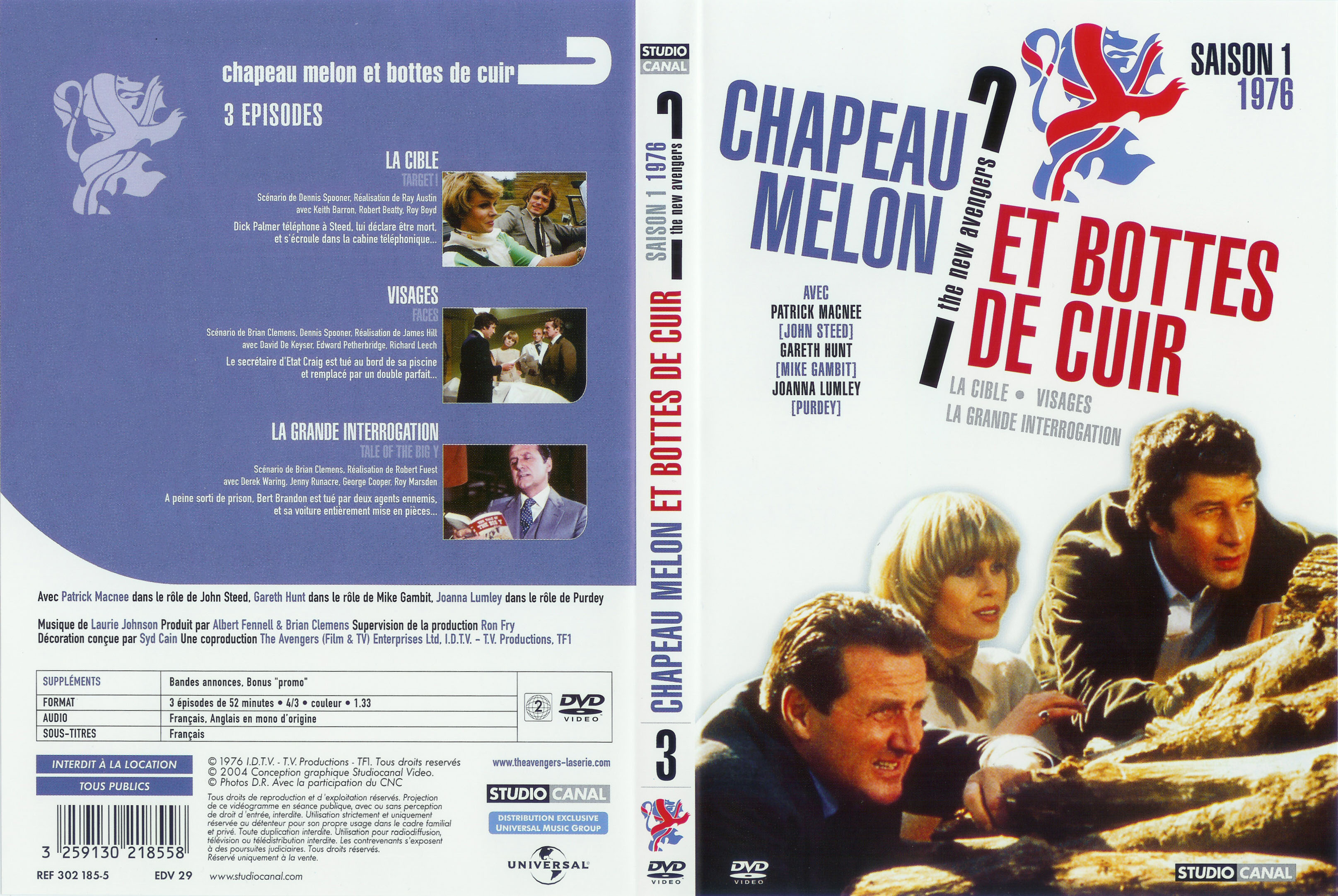 Jaquette DVD Chapeau melon et bottes de cuir 1976 vol 3