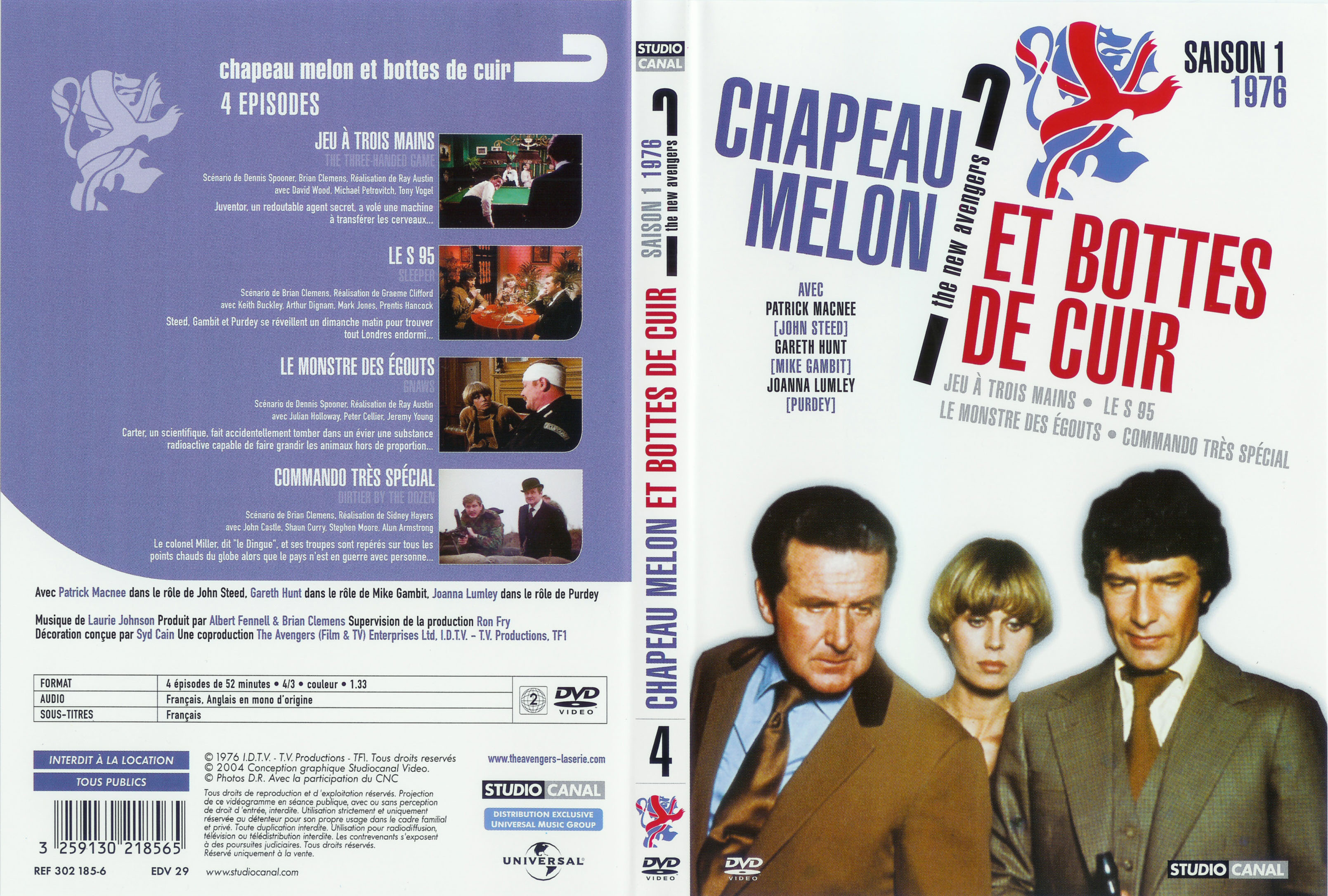 Jaquette DVD Chapeau melon et bottes de cuir 1976 vol 4