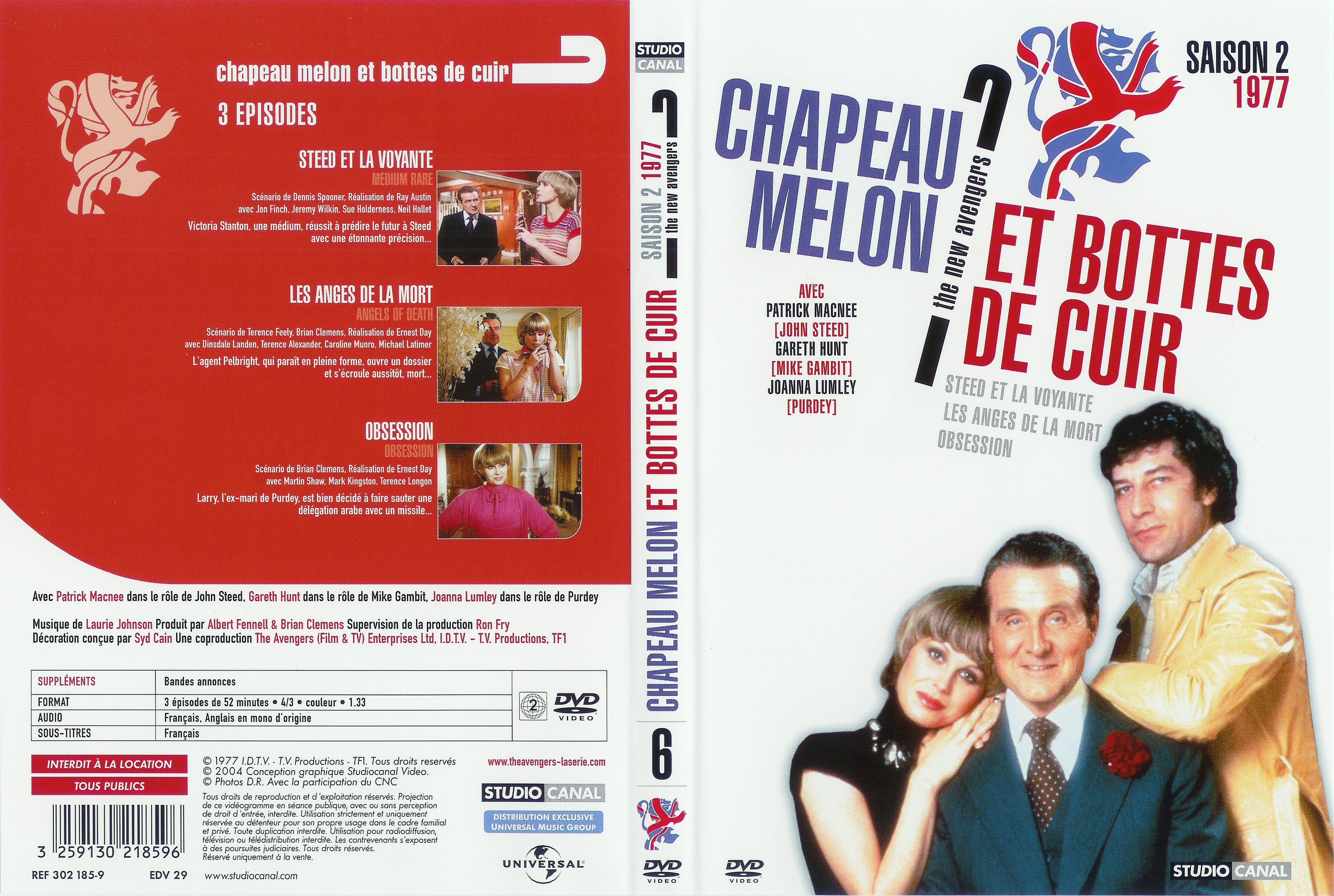 Jaquette DVD Chapeau melon et bottes de cuir 1977 vol 2