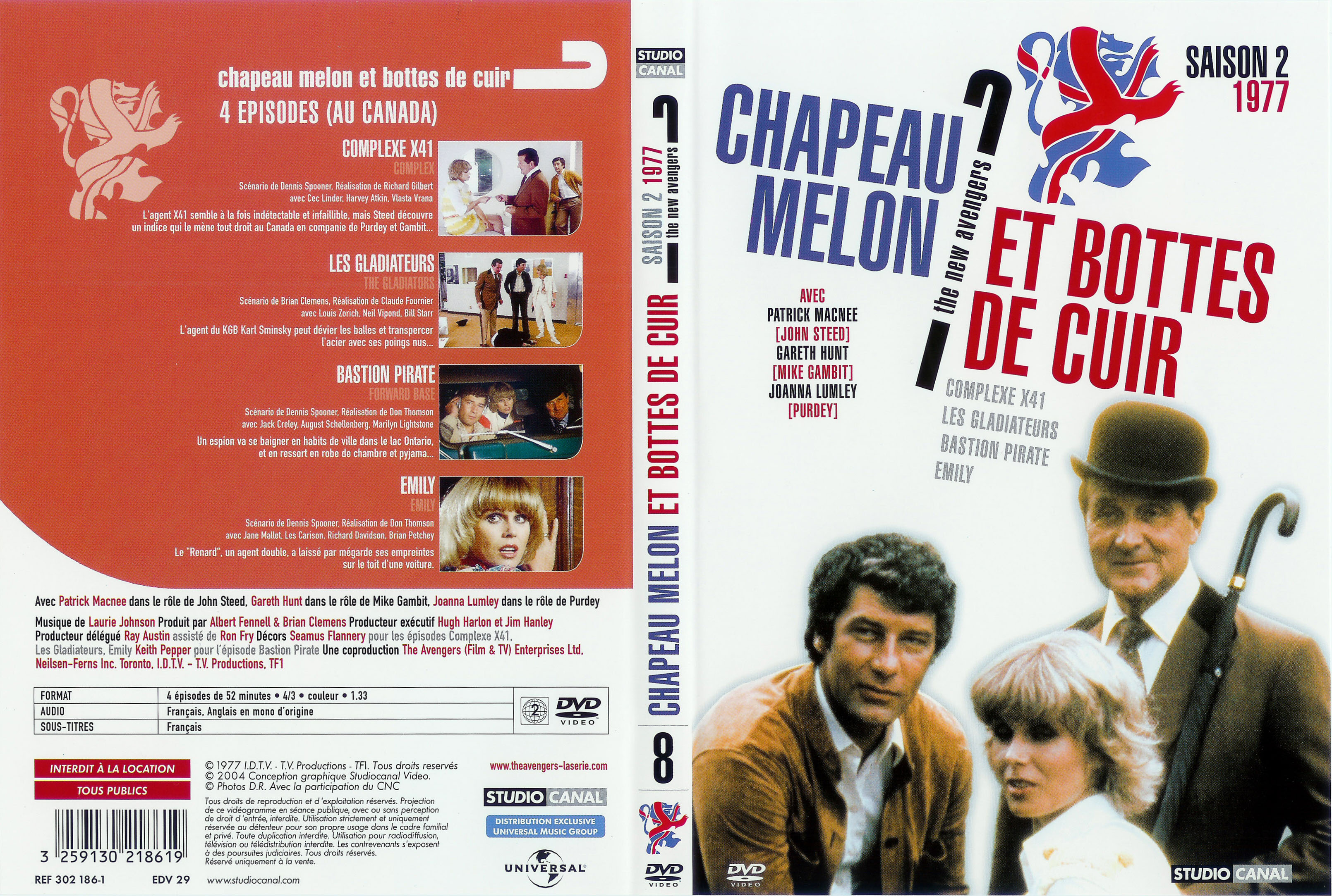 Jaquette DVD Chapeau melon et bottes de cuir 1977 vol 4