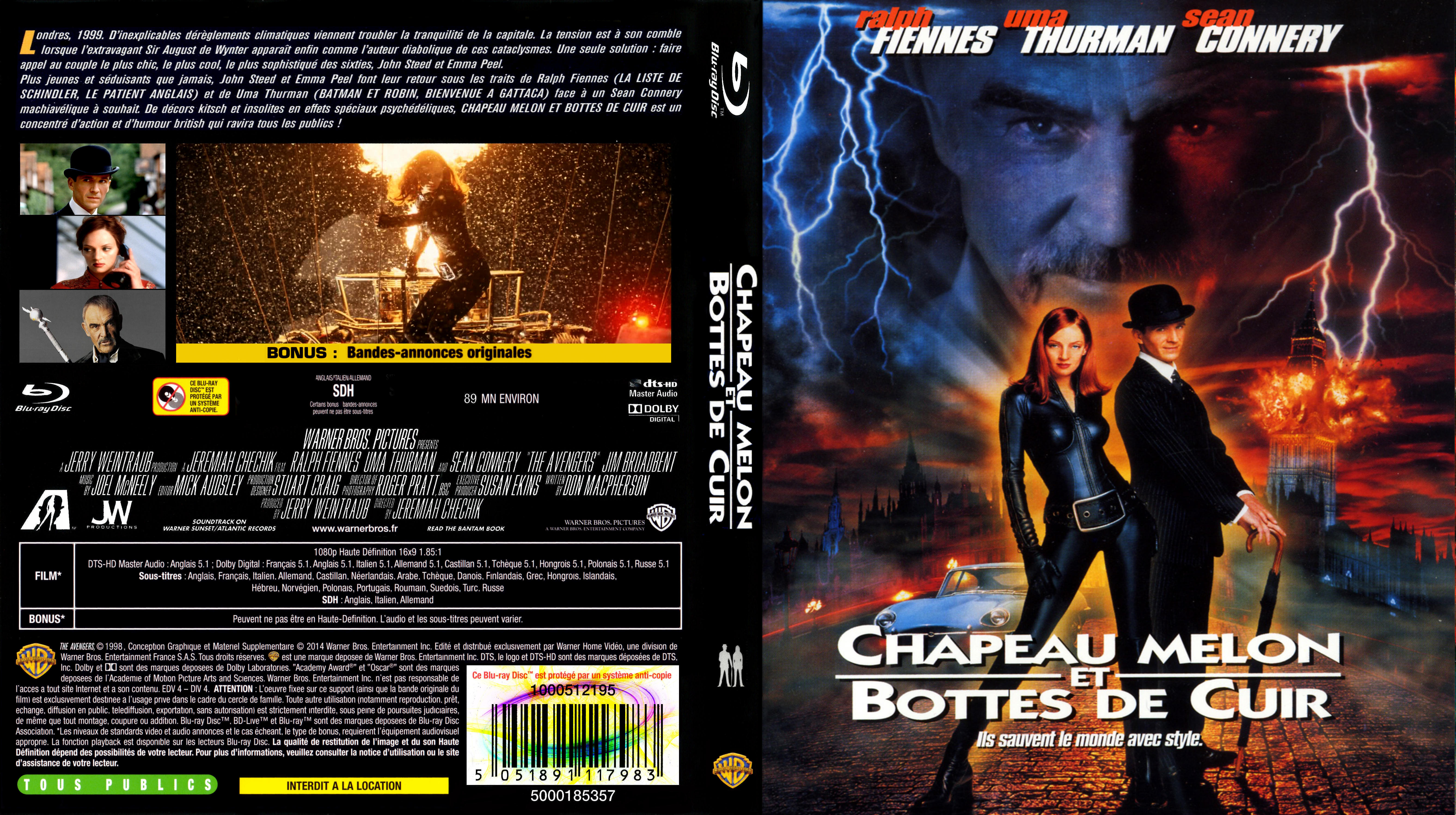 Jaquette DVD Chapeau melon et bottes de cuir custom (BLU-RAY)