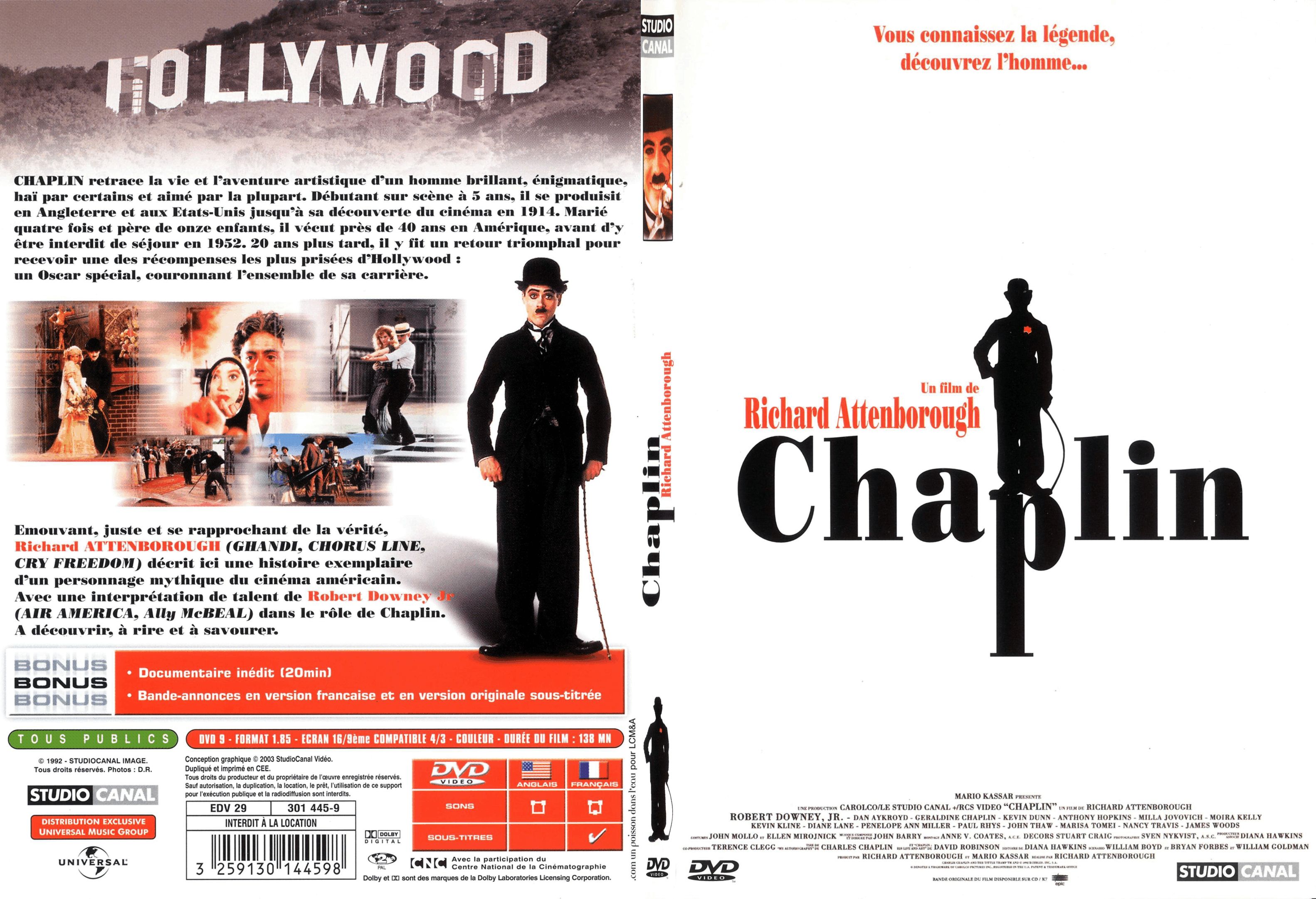 Jaquette DVD Chaplin - SLIM