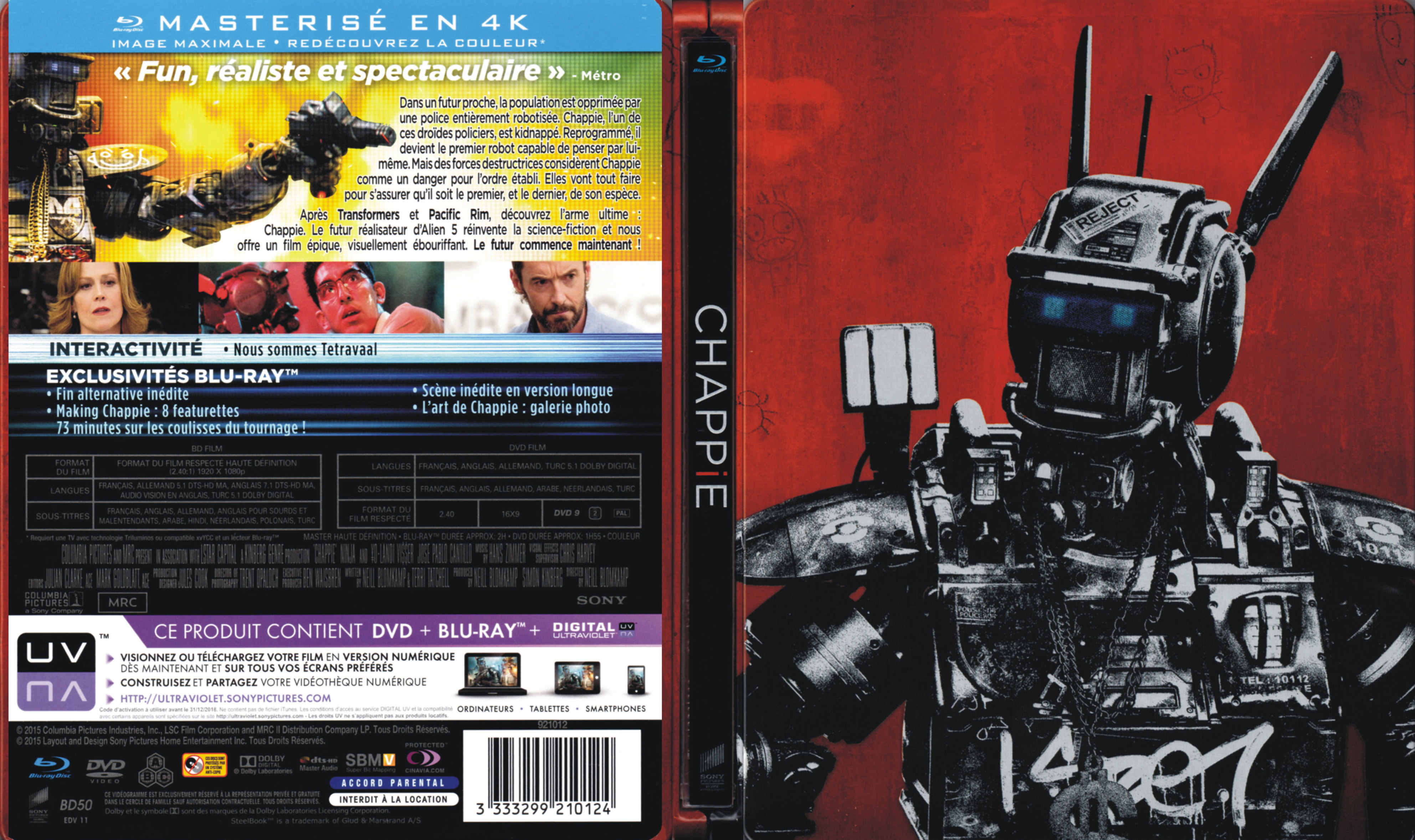 Jaquette DVD Chappie (BLU-RAY) v3