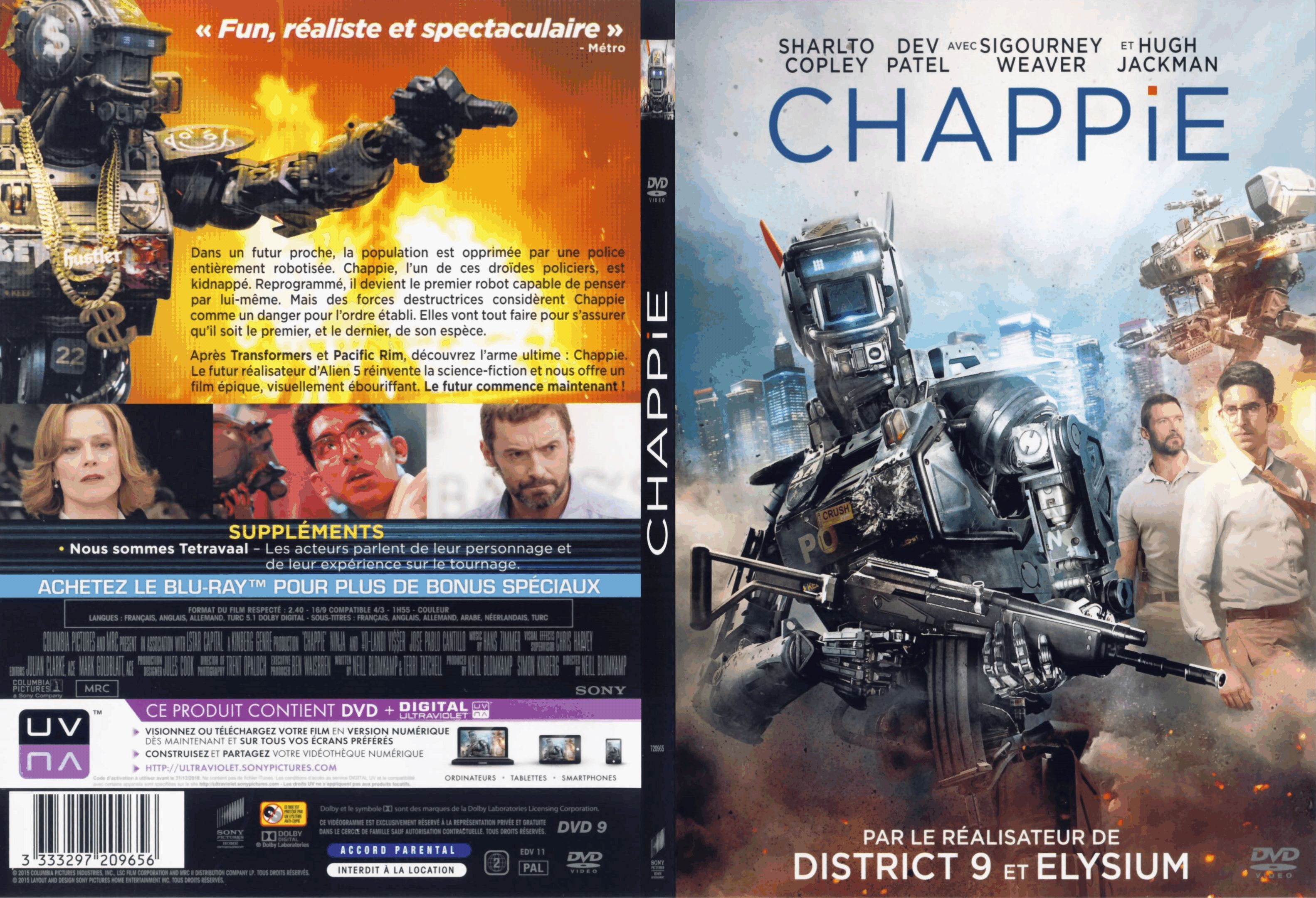 Jaquette DVD Chappie - SLIM