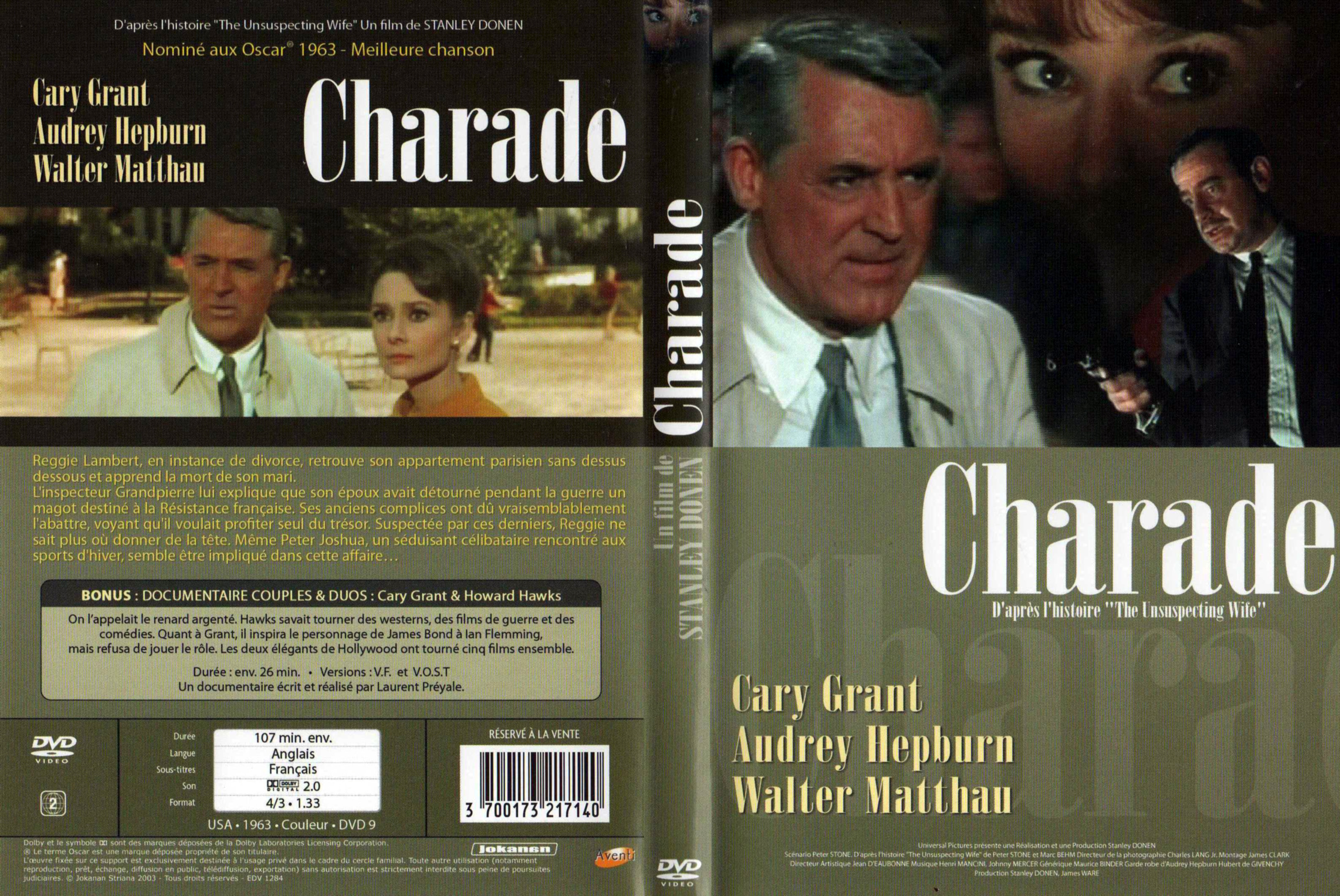 Jaquette DVD Charade v2