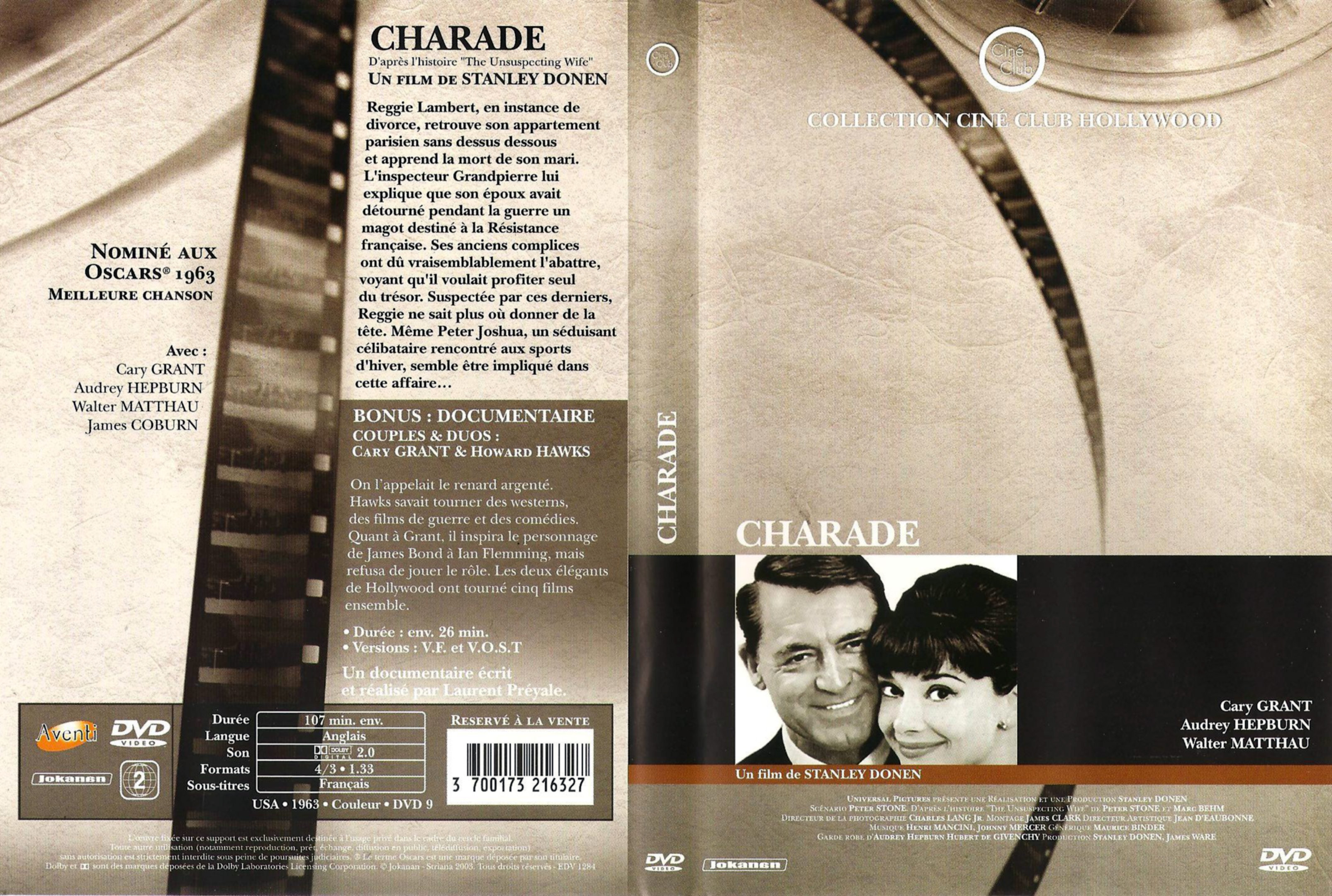 Jaquette DVD Charade v3